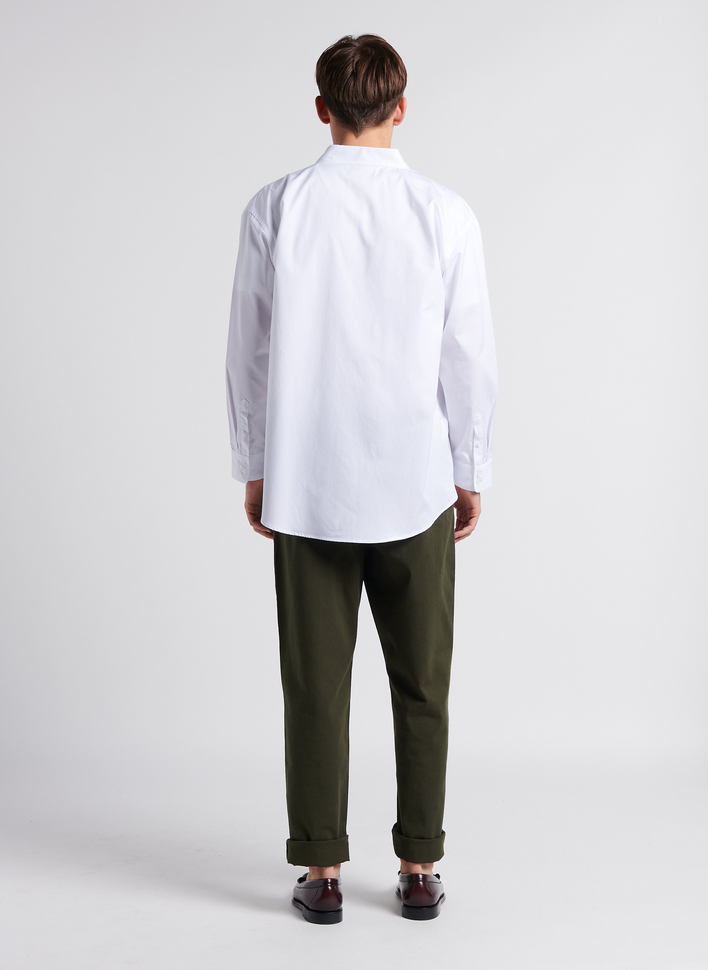 Rechte broek | katoenblend MINIMUM Groen