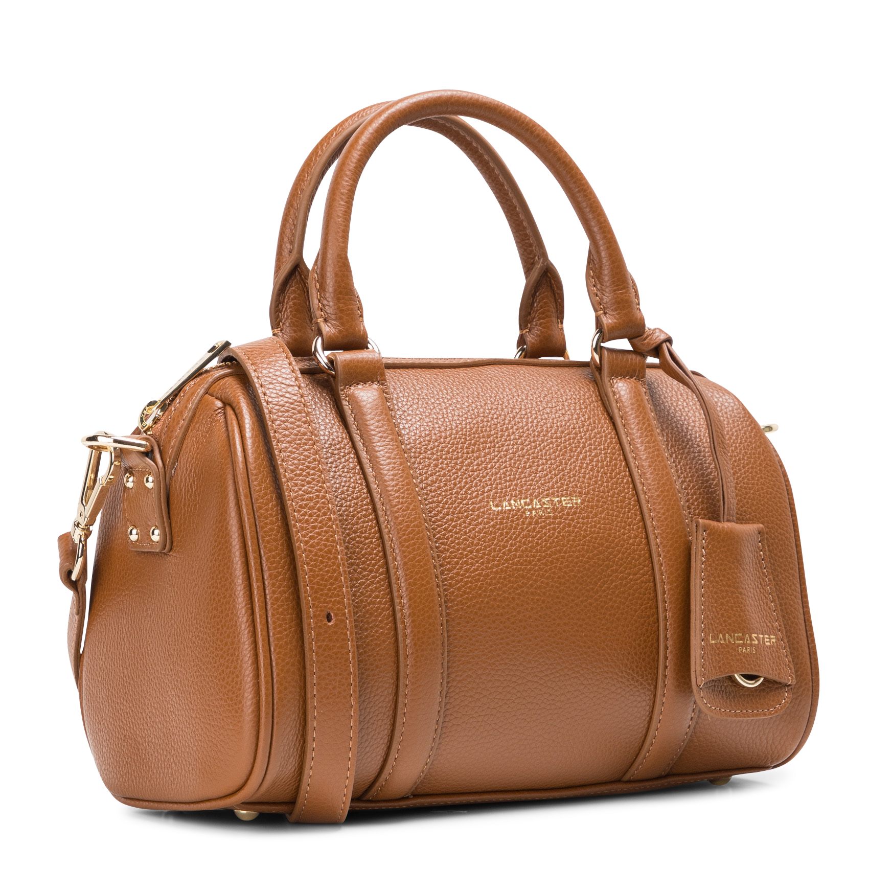 Duffeltas van korrelig leer LANCASTER PARIS Bruin