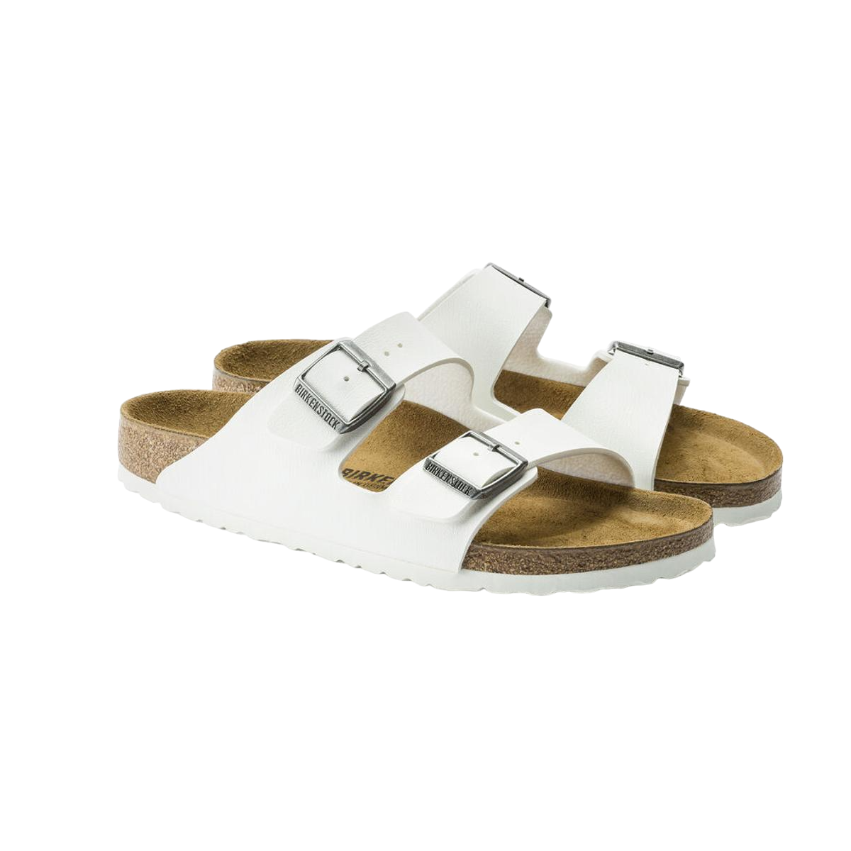Faux leather sandals White