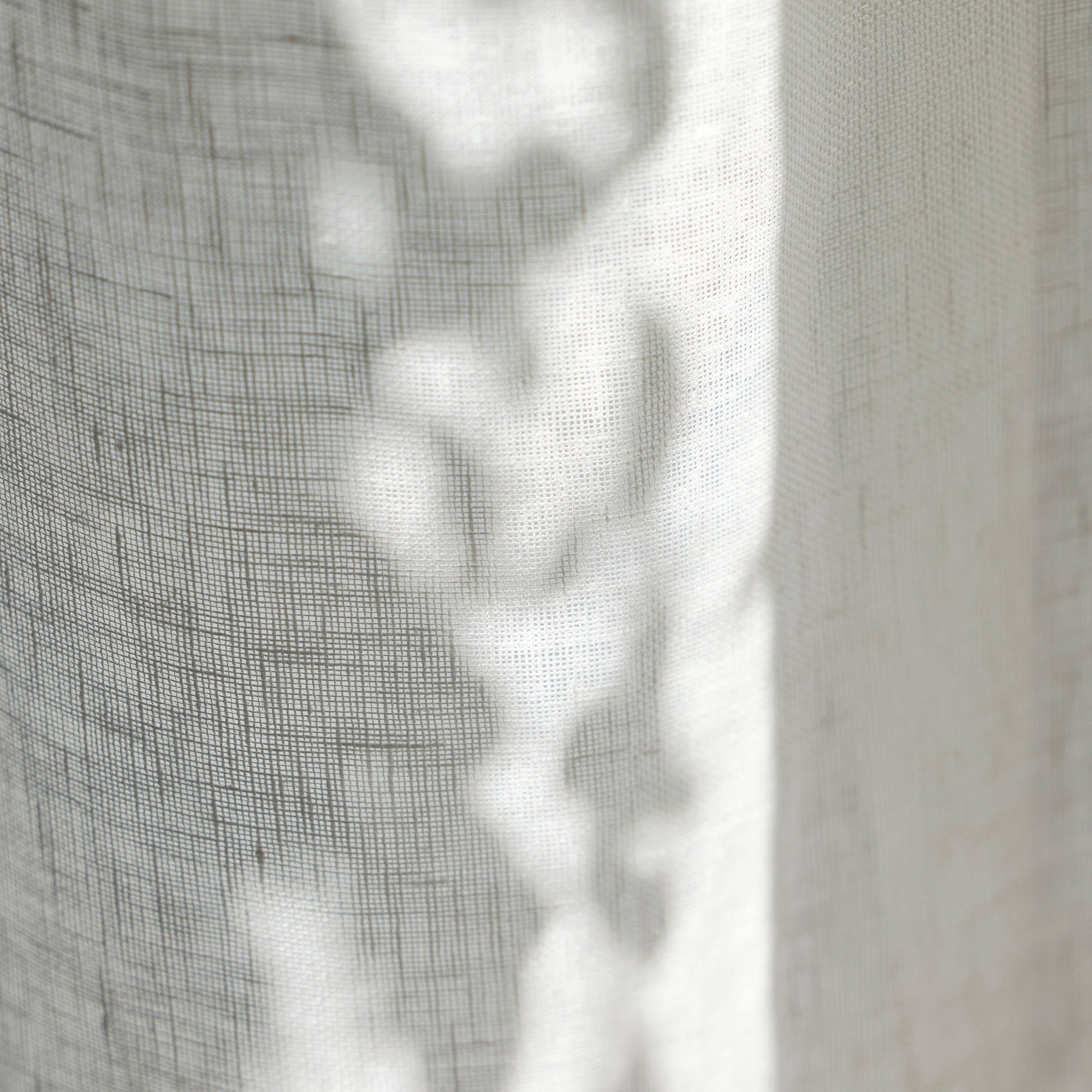 SHADOW - Linen net curtain with eyelets MADURA White