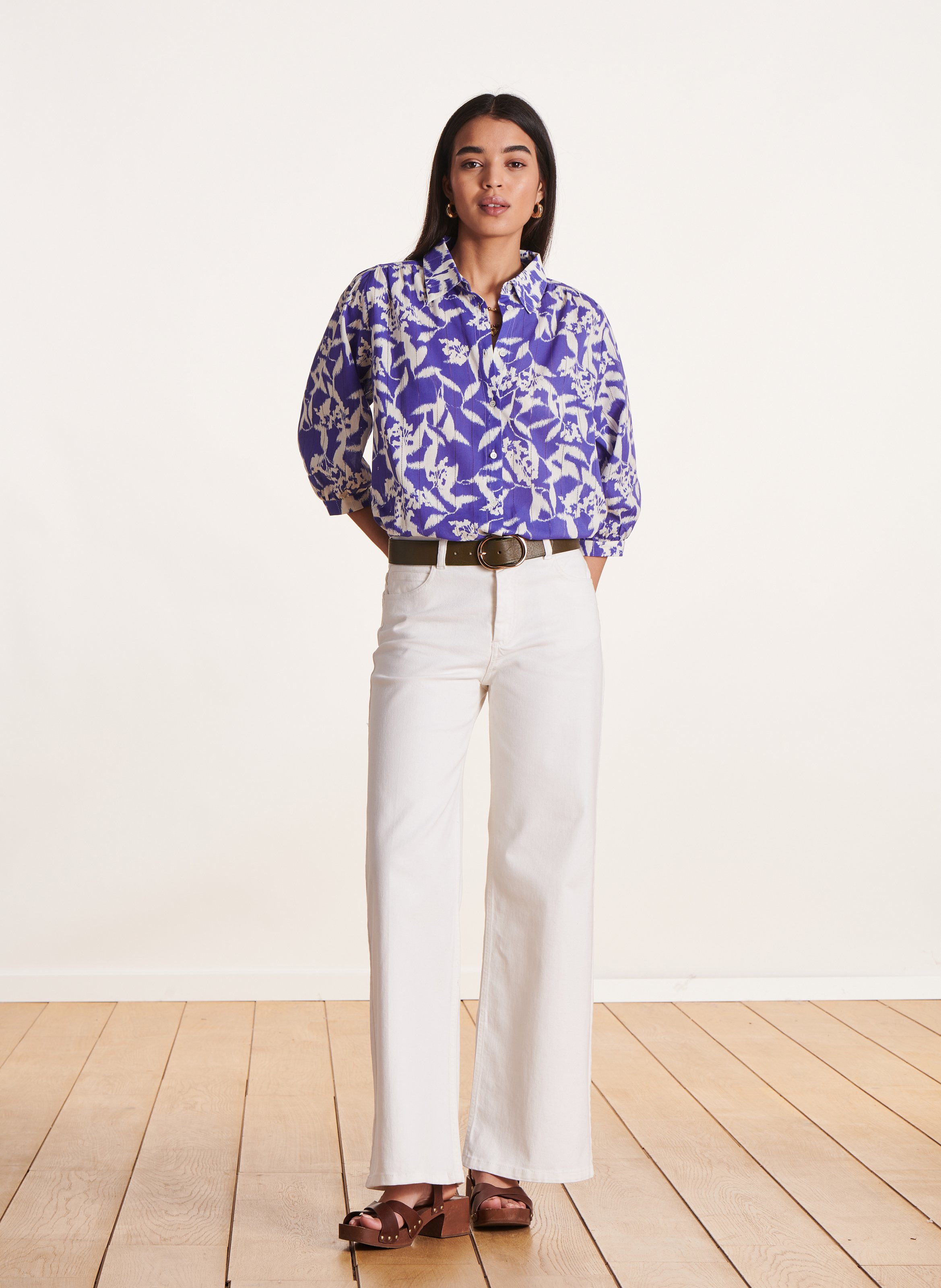 High-rise jeans LA FEE MARABOUTEE White