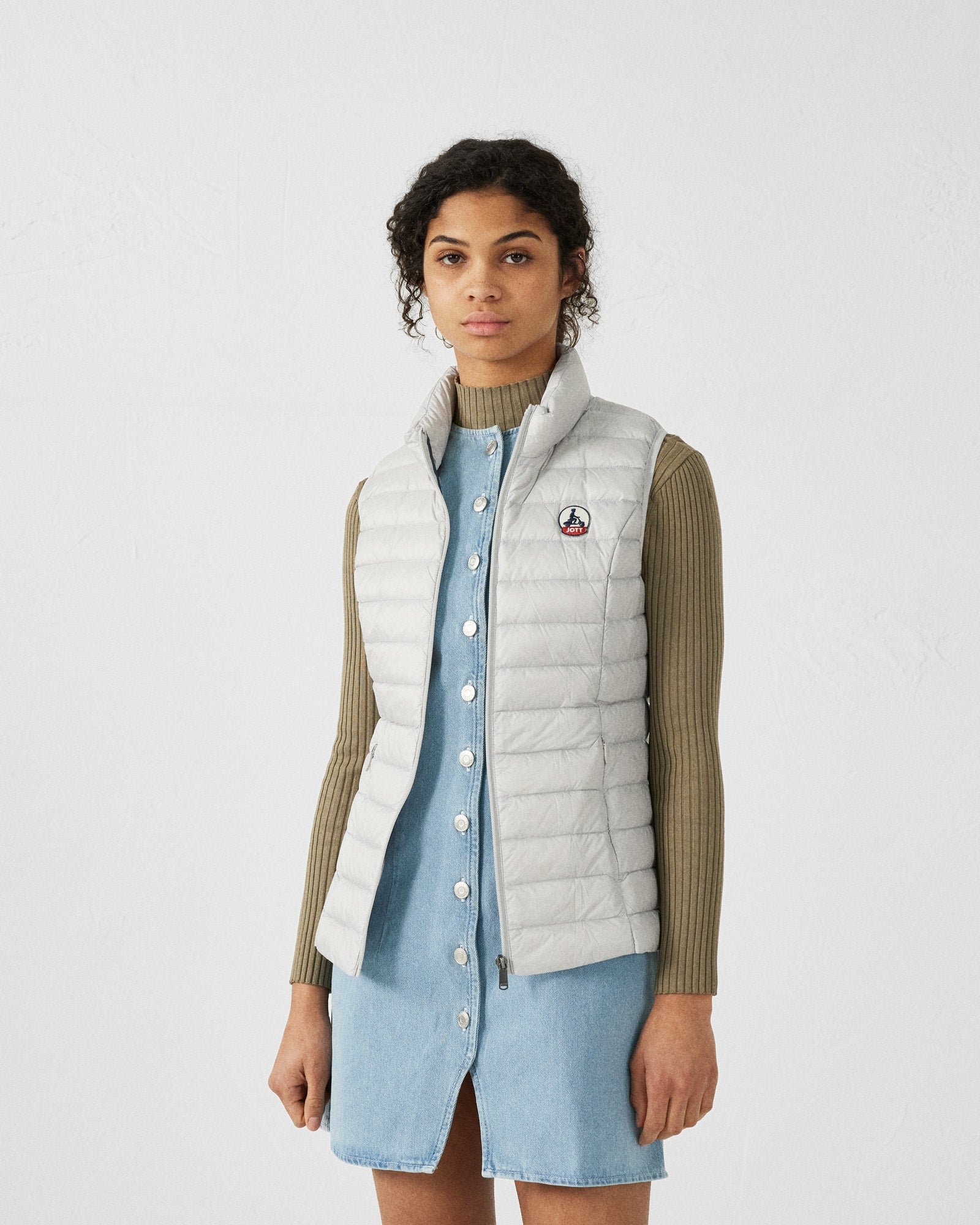 Sleeveless lightweight down vest seda JOTT Grey
