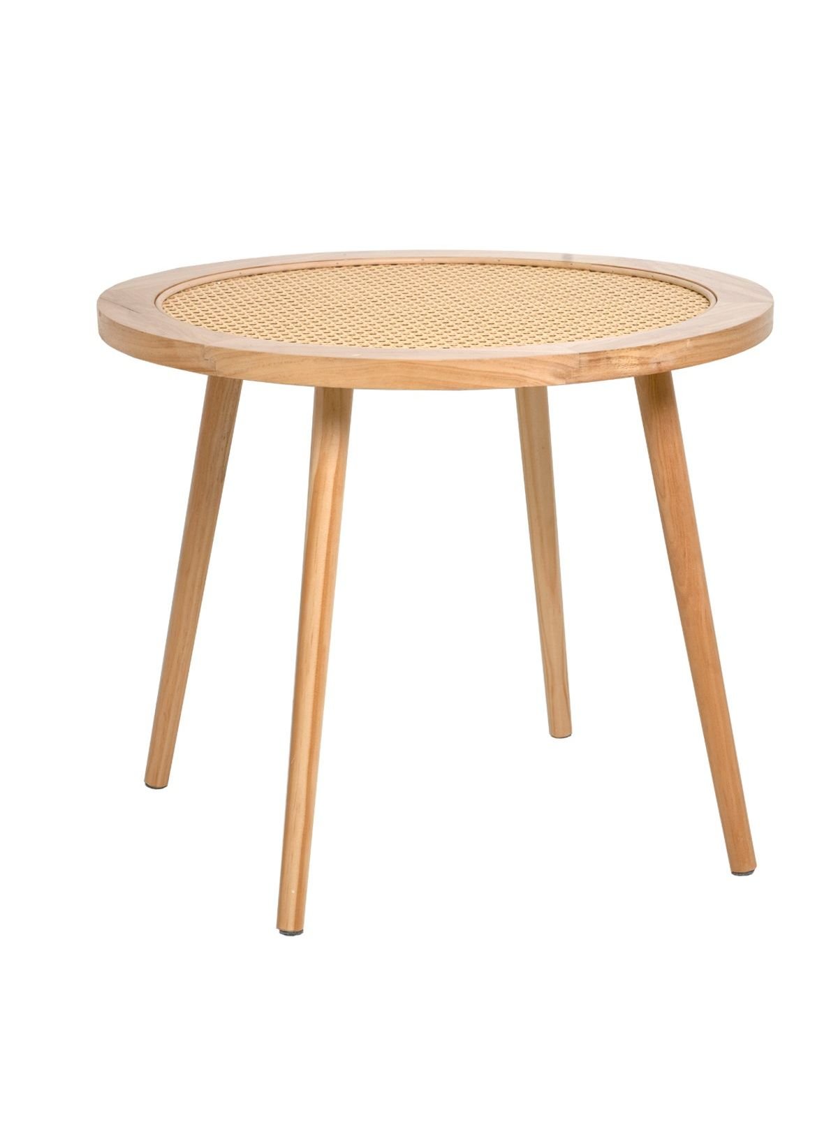 Wooden cane end table FACTORY Beige