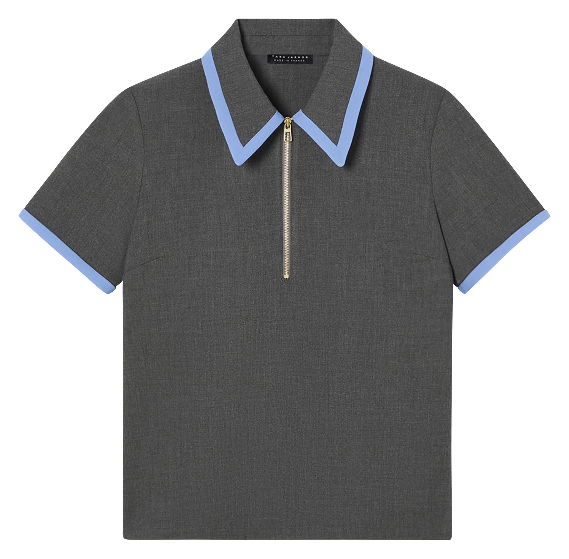 Straight fit classic collar polo TARA JARMON Grey