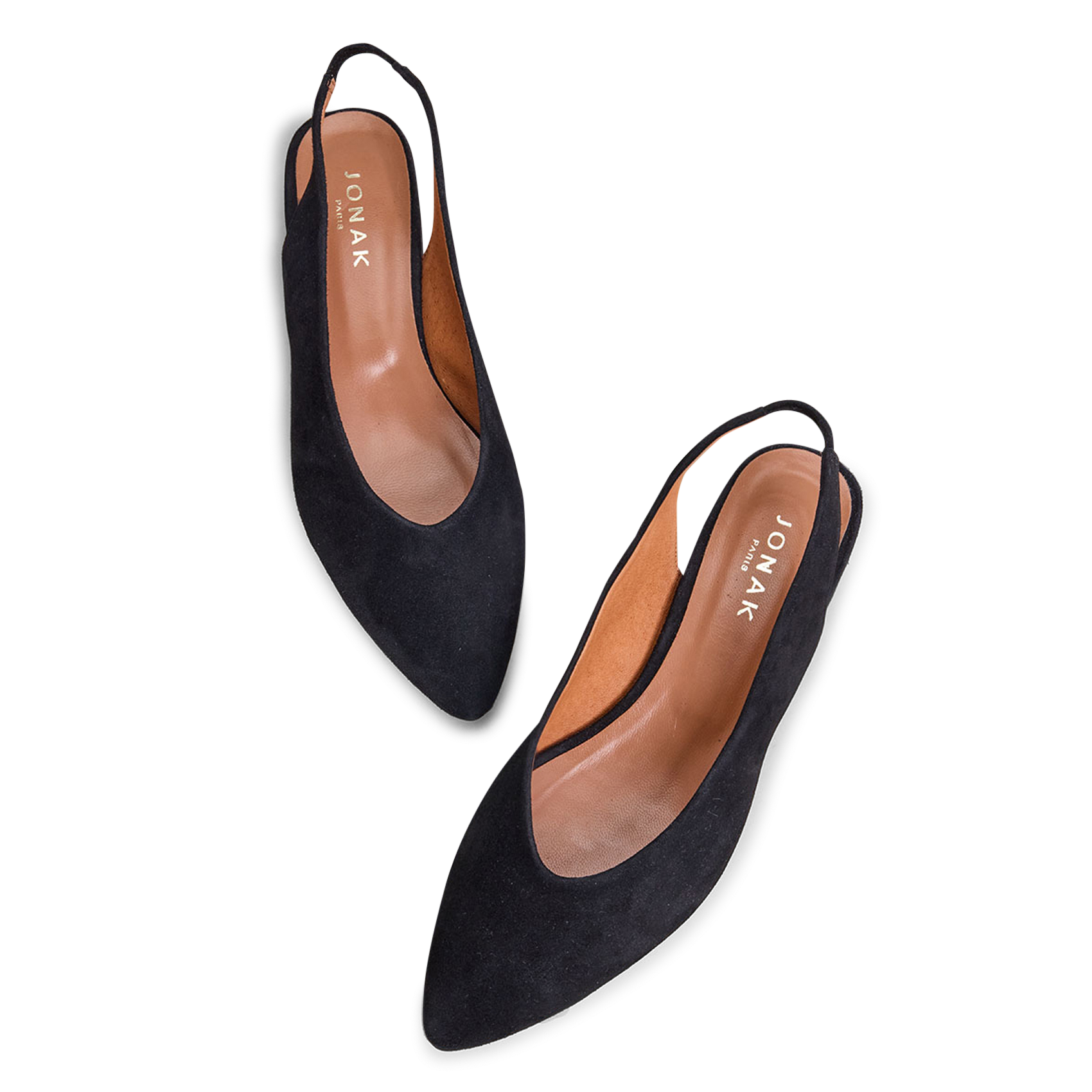 Ballerines en cuir velours JONAK Noir