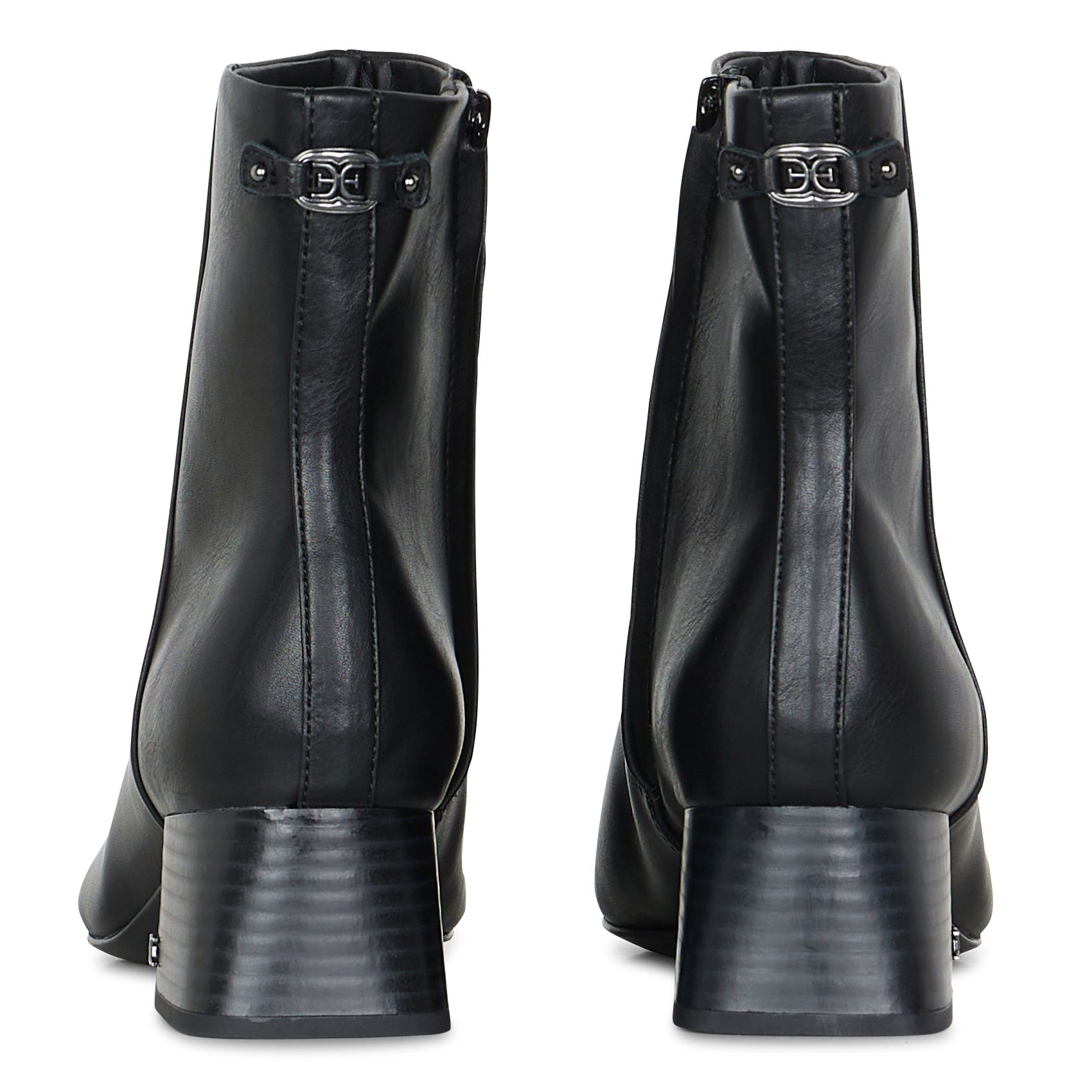 Stiefeletten aus Leder-Mix SAM EDELMAN Schwarz