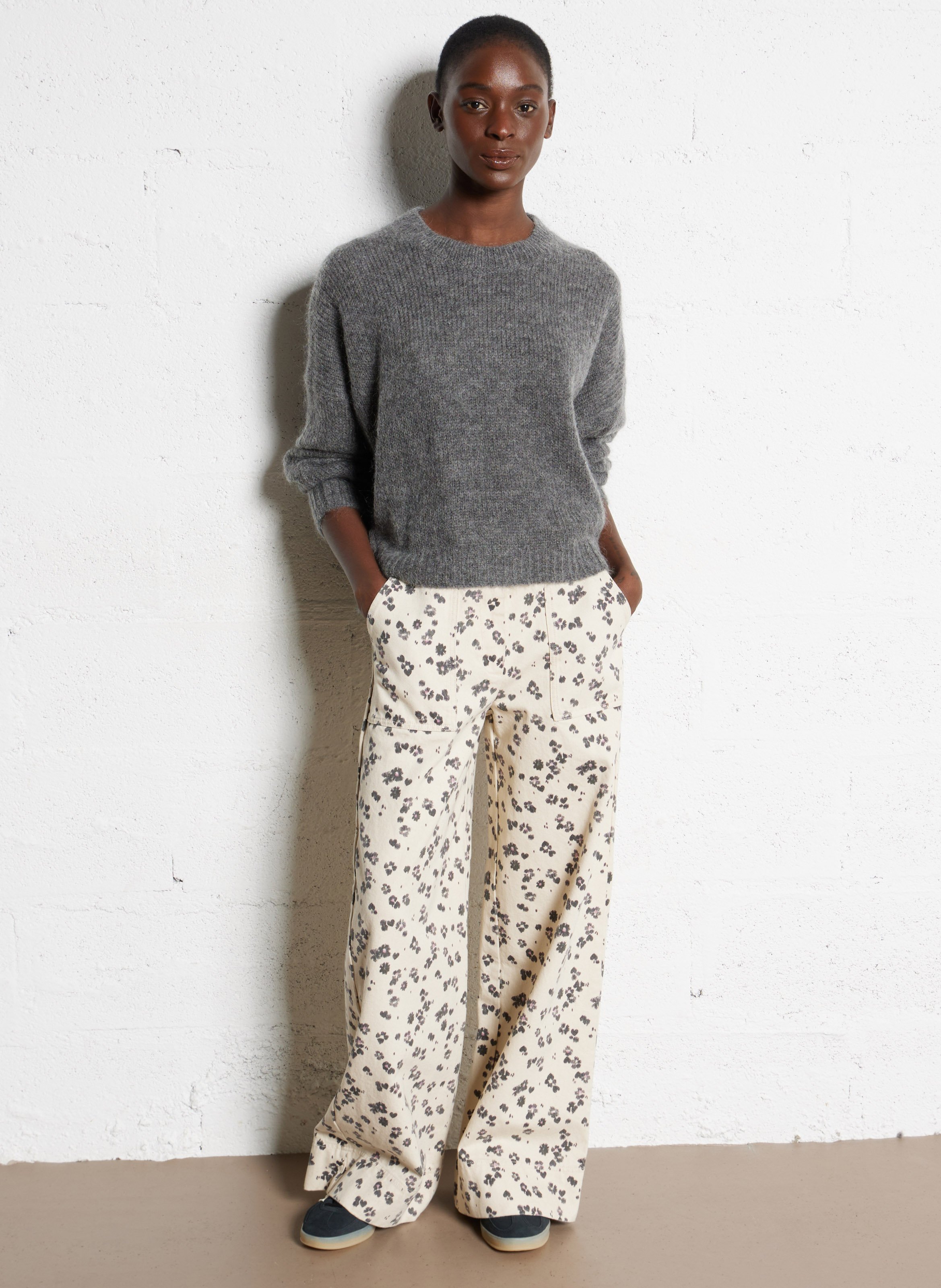 High-neck wool sweater BELLA JONES Grey