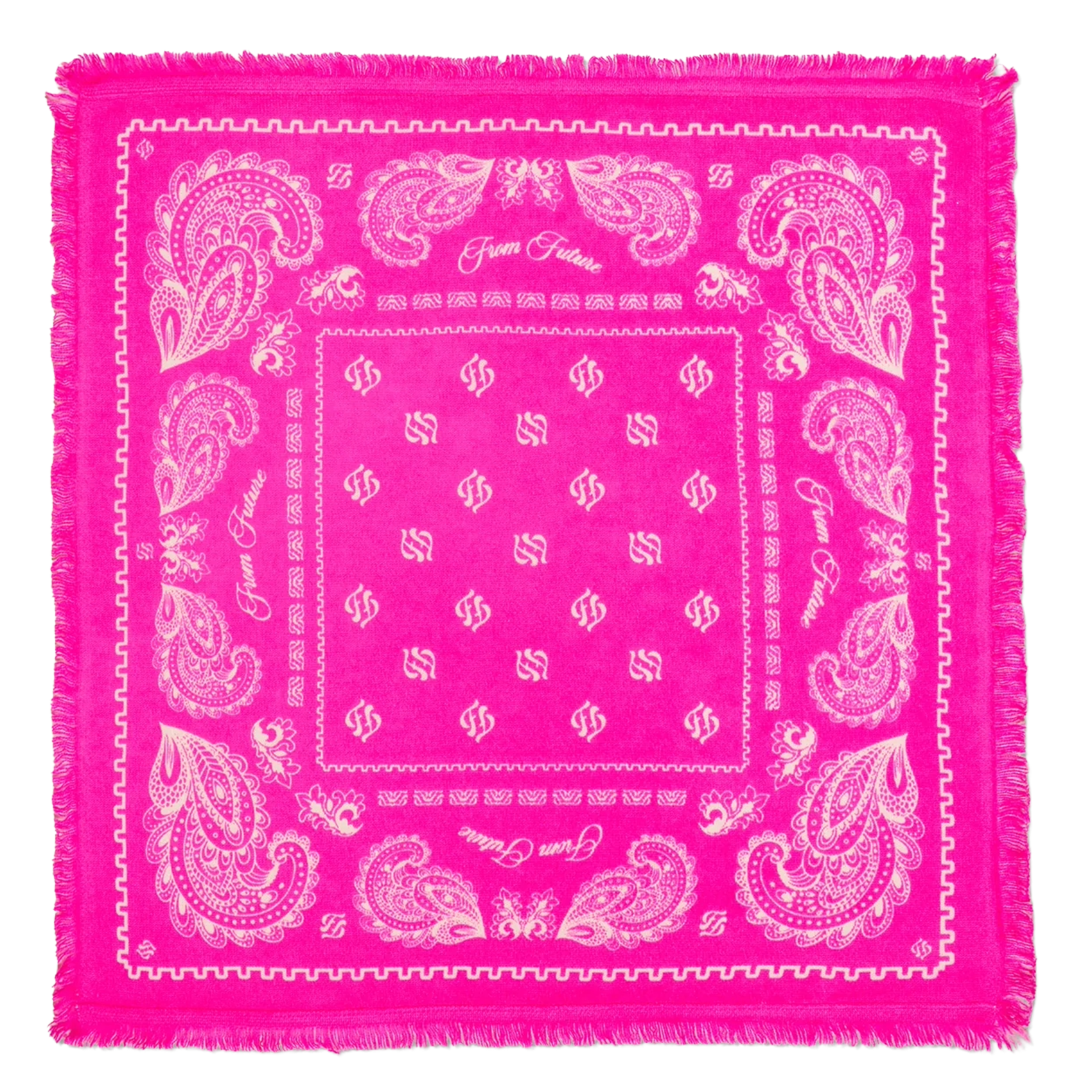 Printed cashmere floaty scarf FROM FUTURE Pink