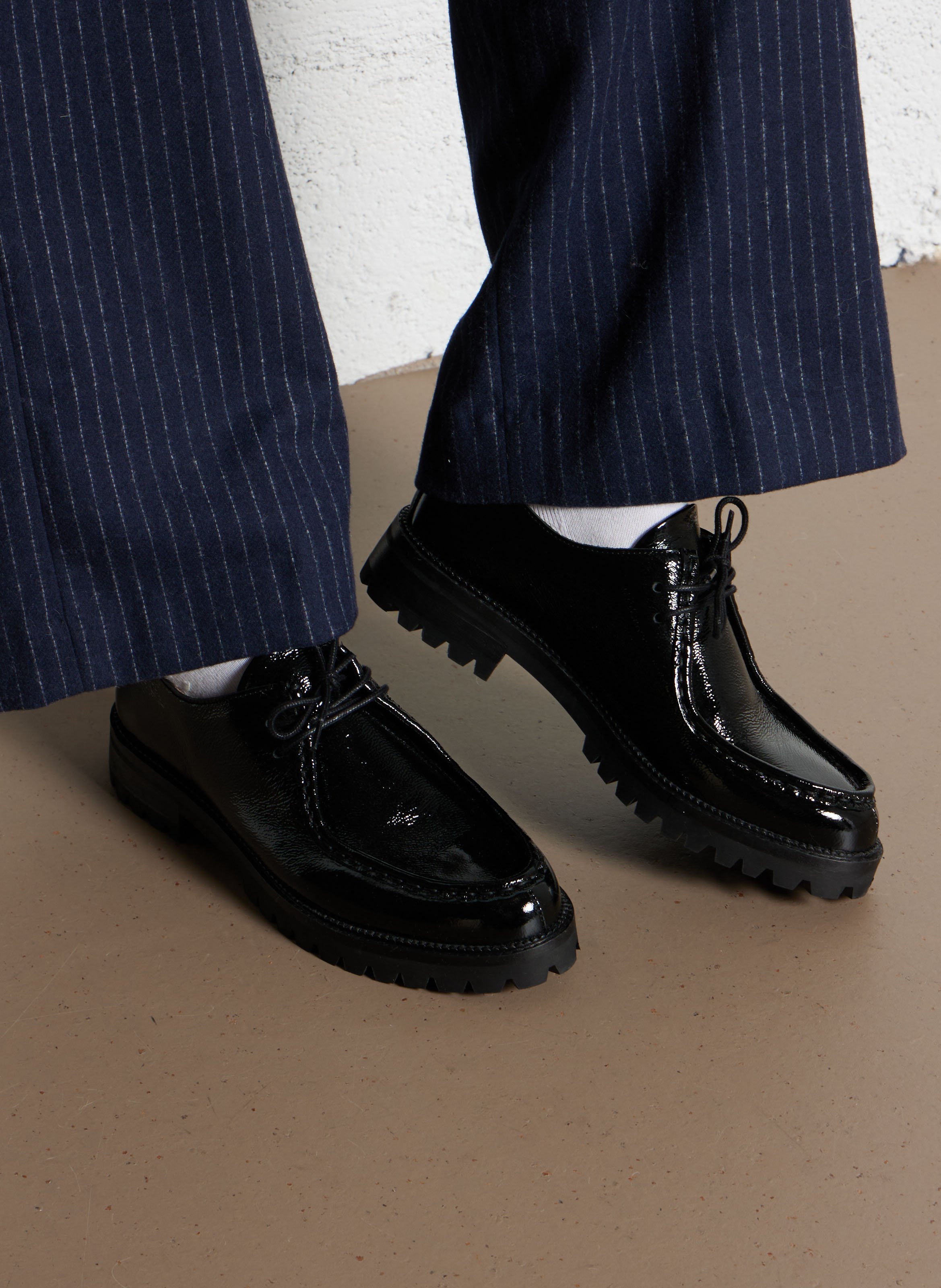 Derbies en cuir vernis MELLOW YELLOW Noir