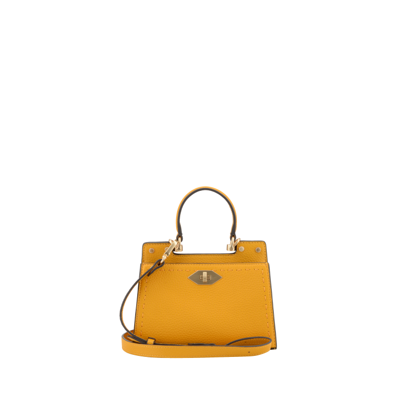 Handbag - cowhide leather POURCHET Red