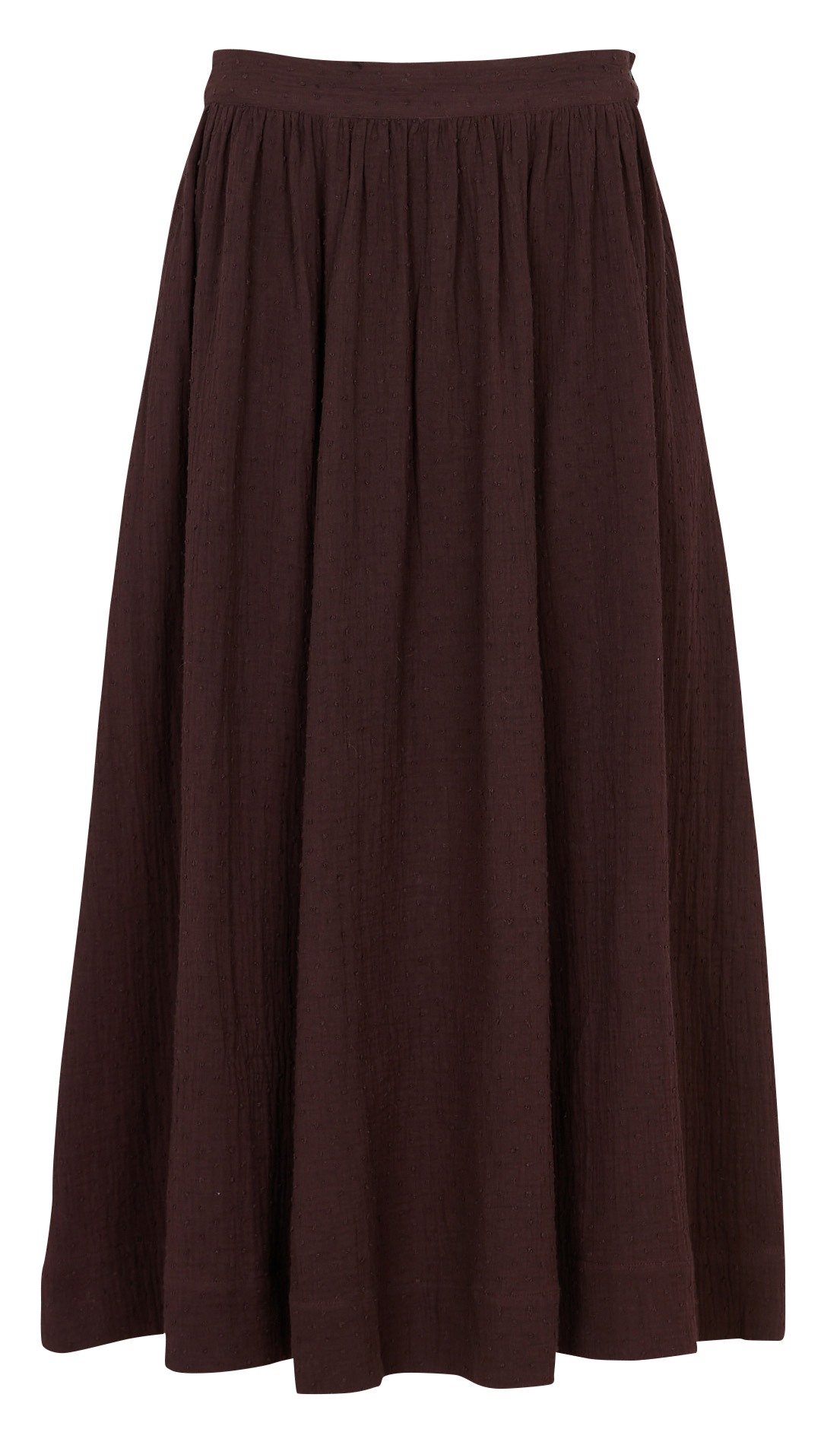 Jupe longues évasée en coton ANTIK BATIK Prune