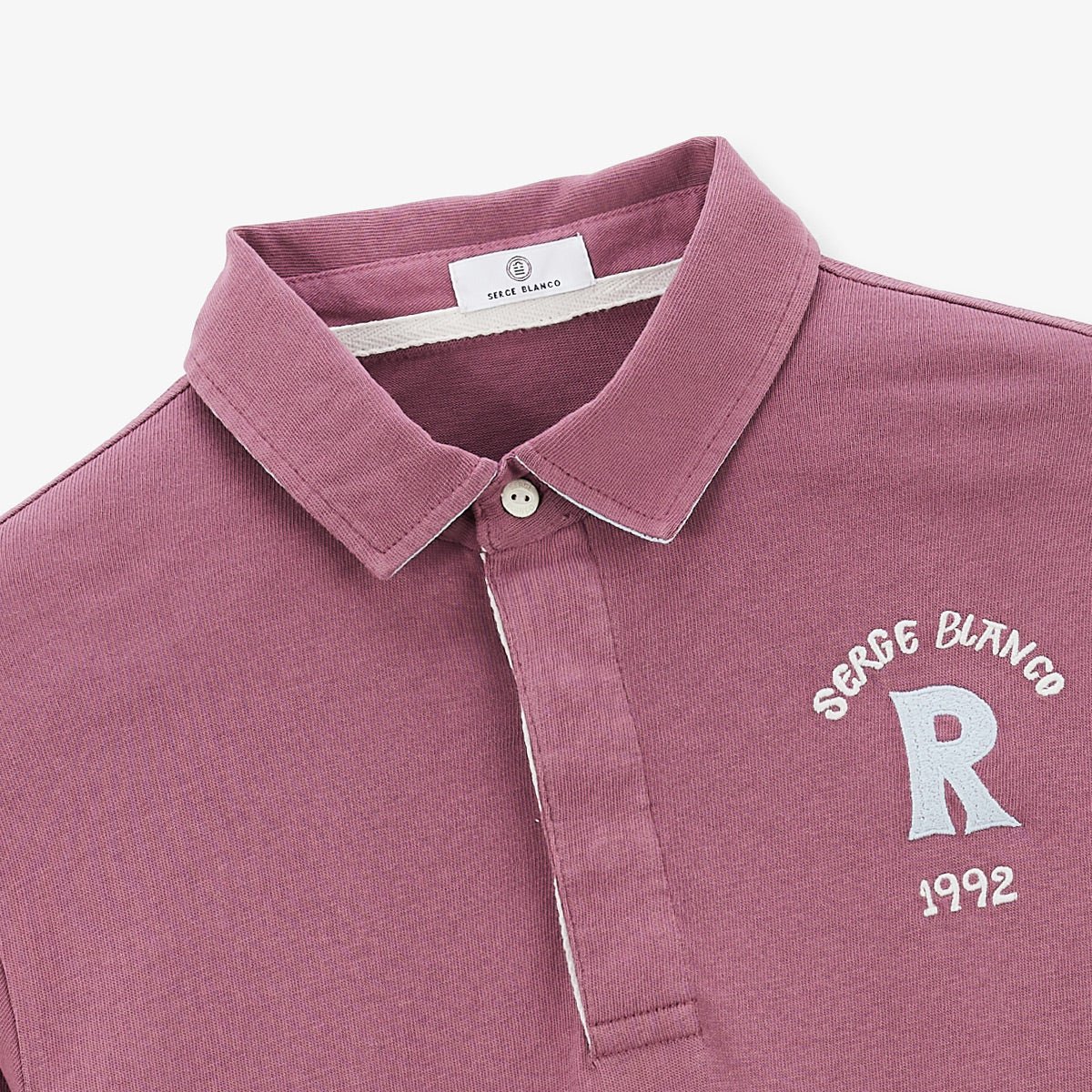 Long-sleeved rugby polo SERGE BLANCO Purple