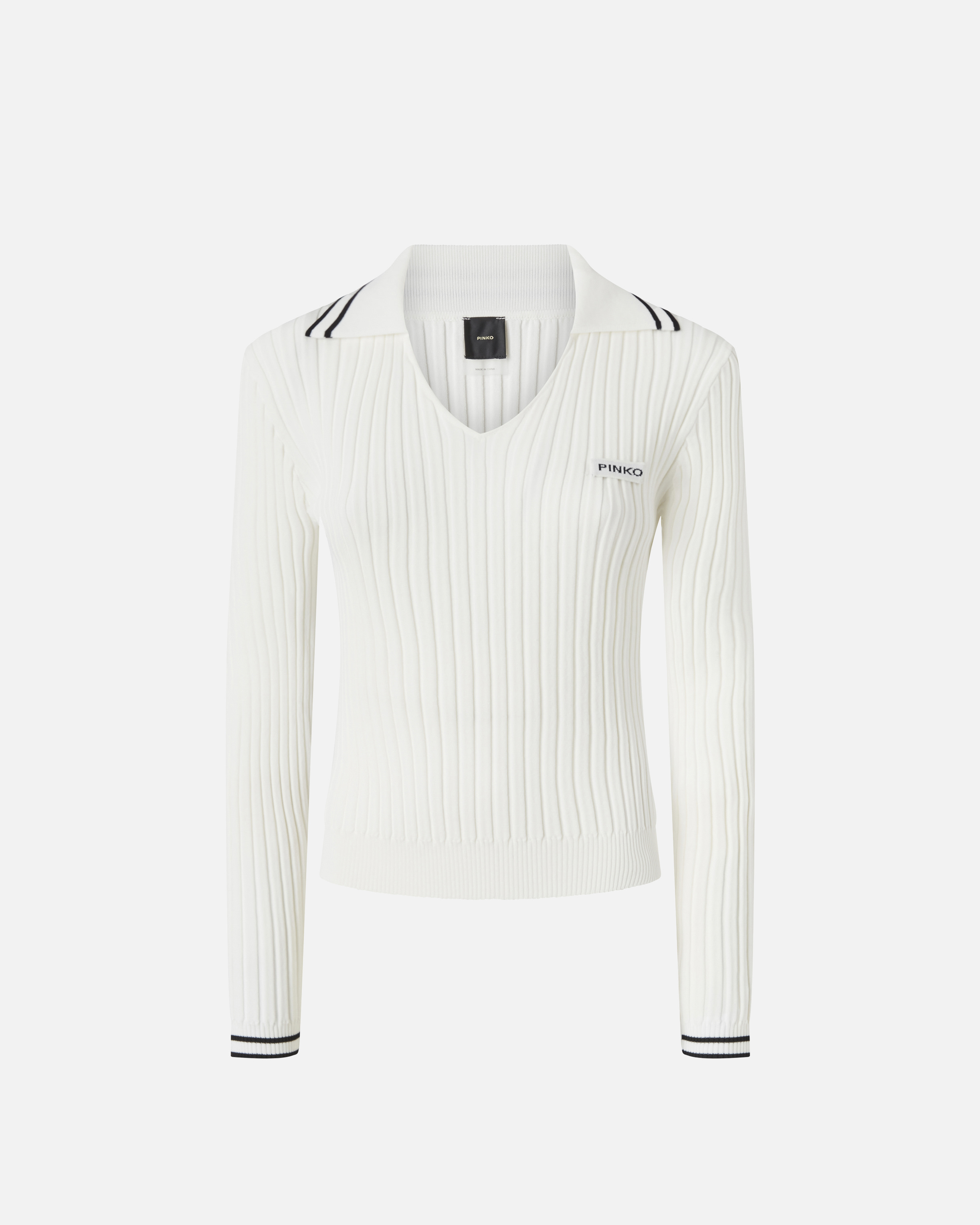 Polo-style sweater PINKO White