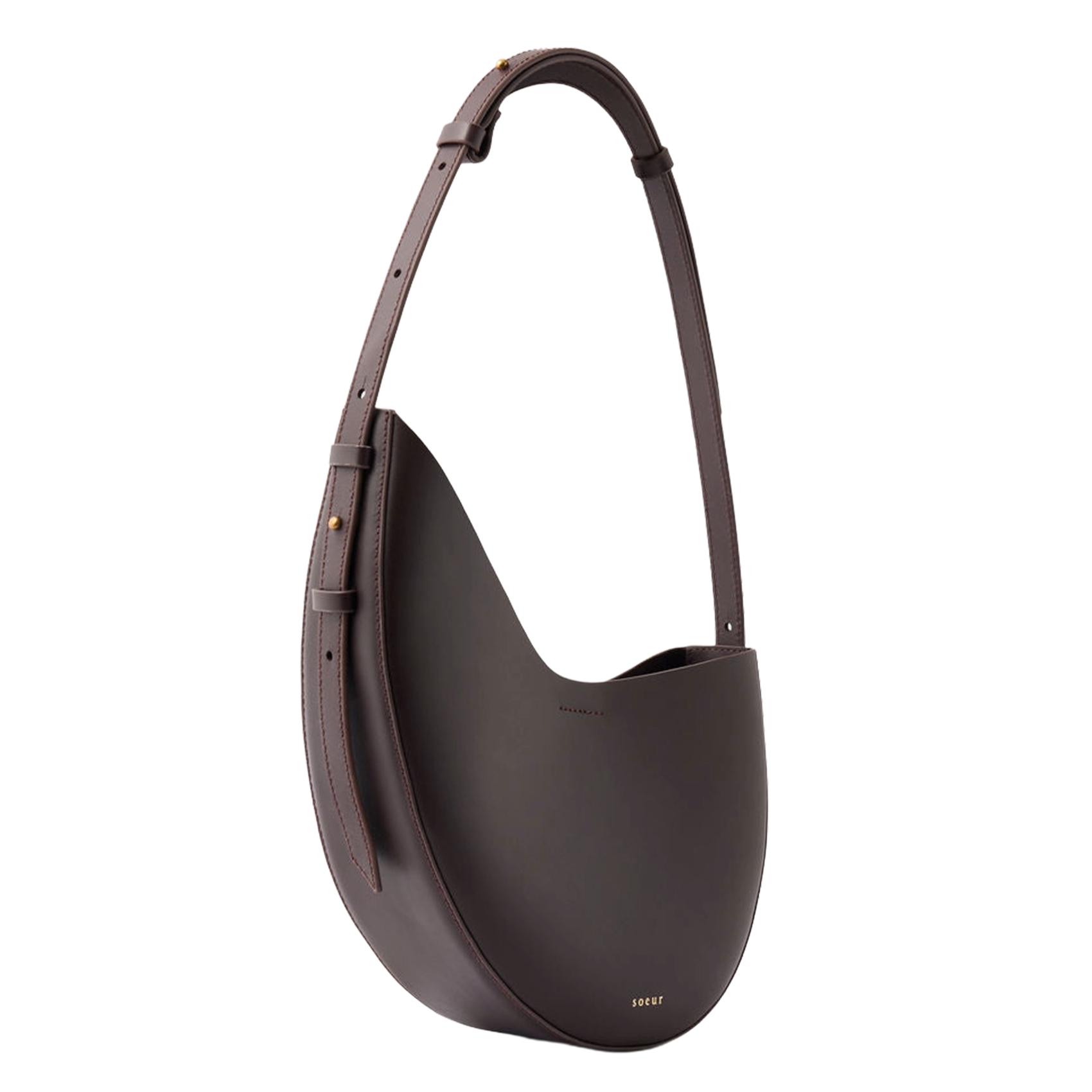 Leather clutch bag SOEUR Red