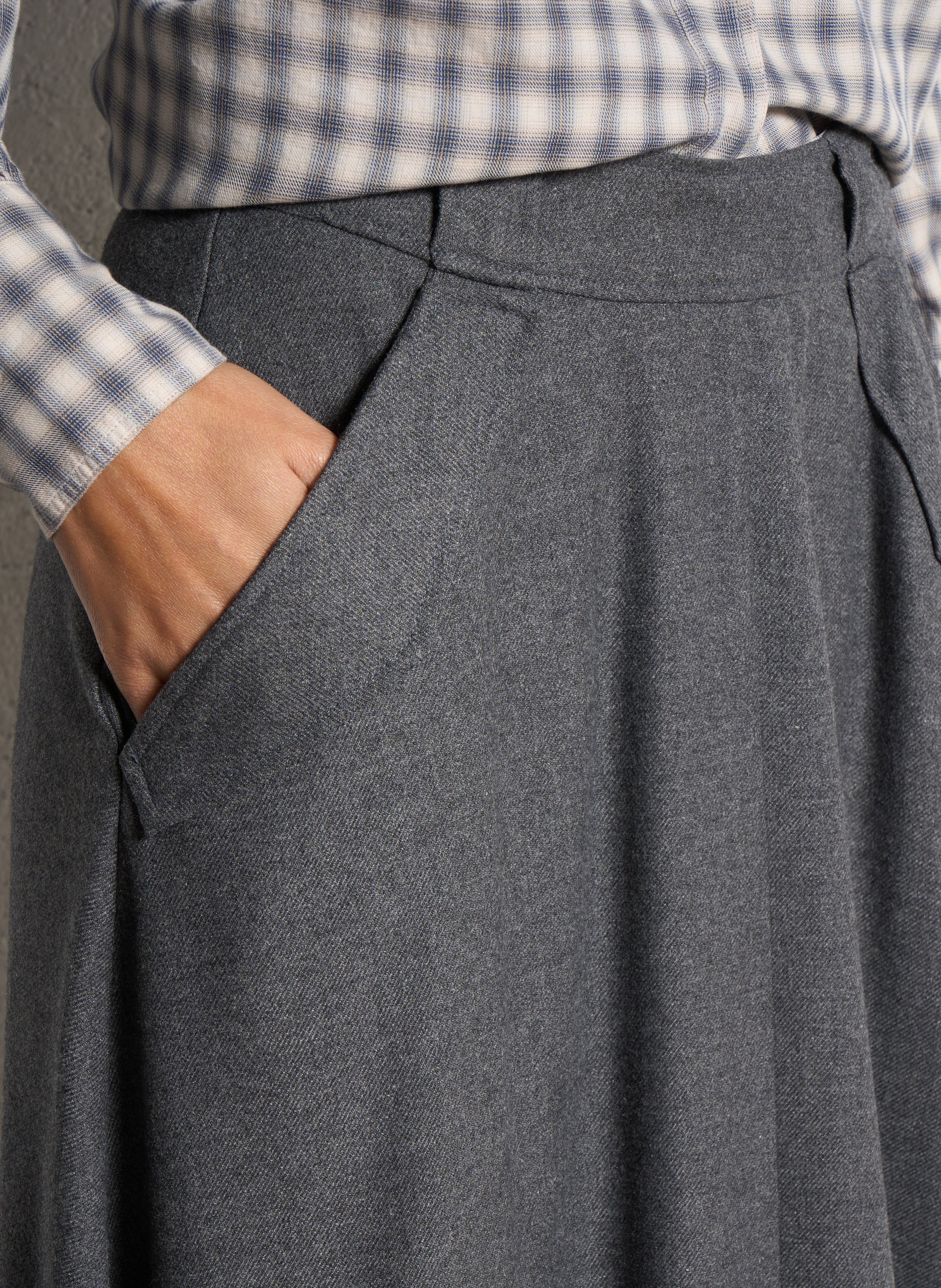 Jupe midi  DIEGA Gris