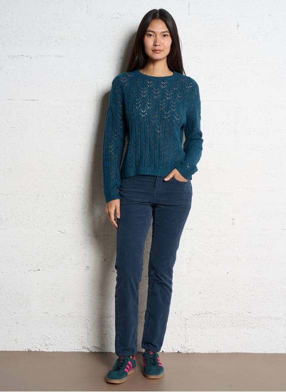 Baskets basses en cuir velours - Look 2