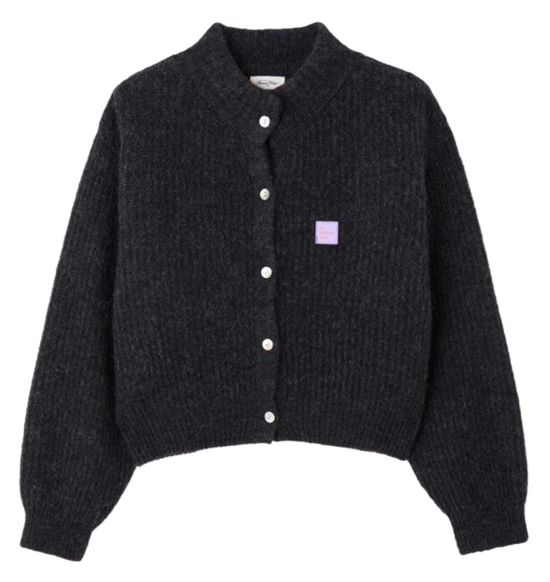 Oversized high neck knitted vest AMERICAN VINTAGE Grey