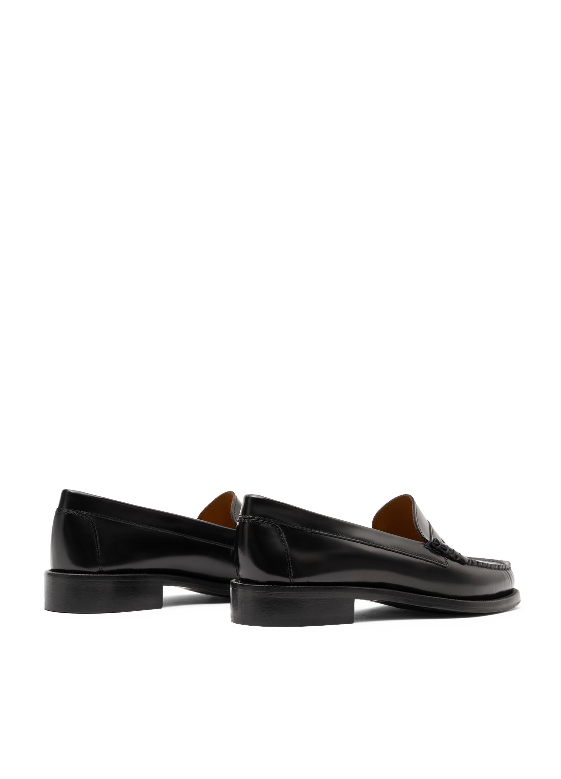 Black brushed leather moccasins PARALLELE PARIS Black