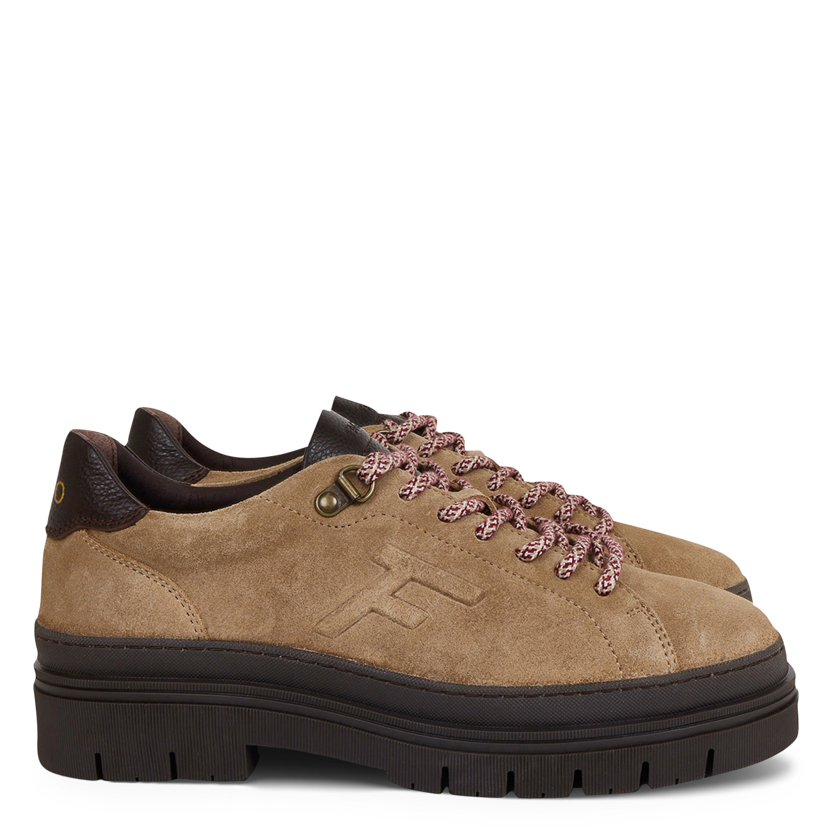 Sneaker aus Leder-Mix mit Keilabsatz FAGUO