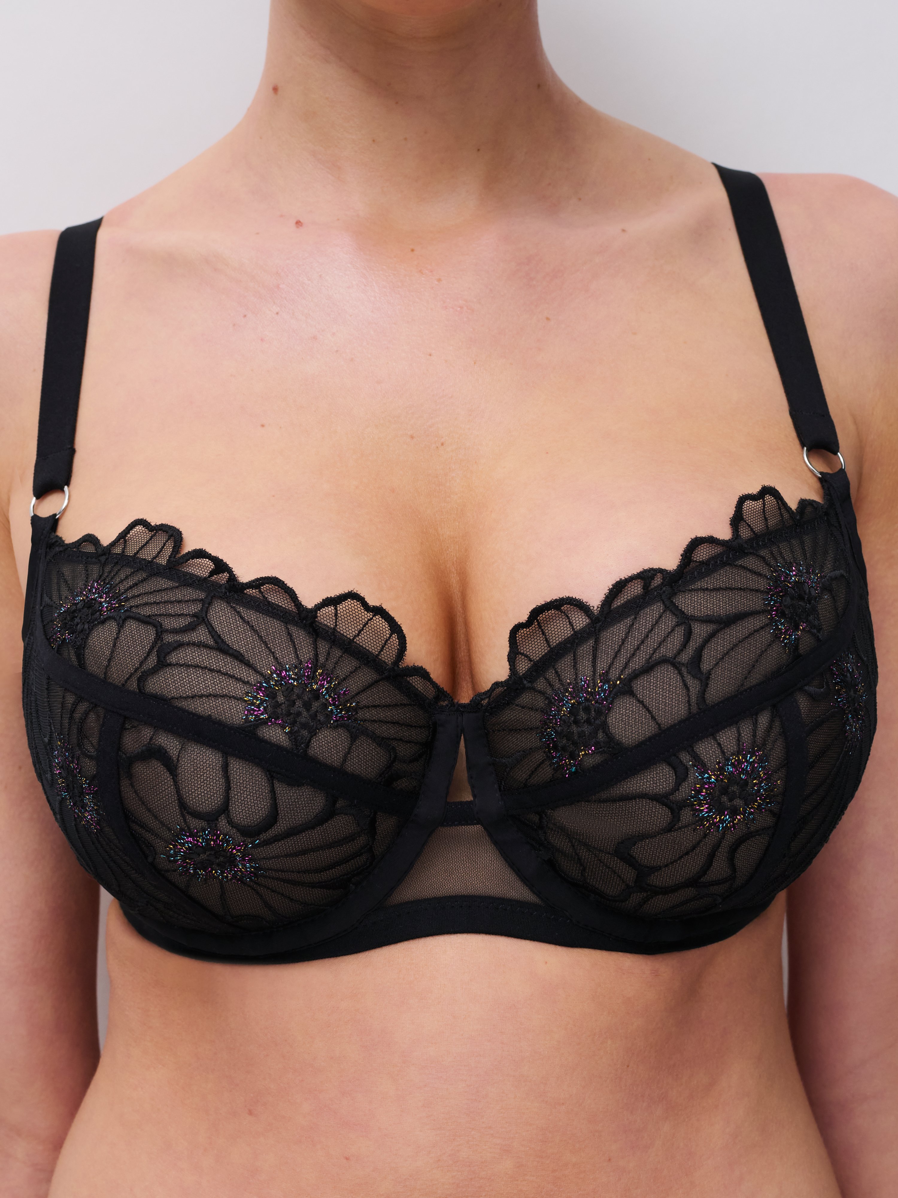 Balconette bra with embroidery CHANTELLE PULP Multicolored
