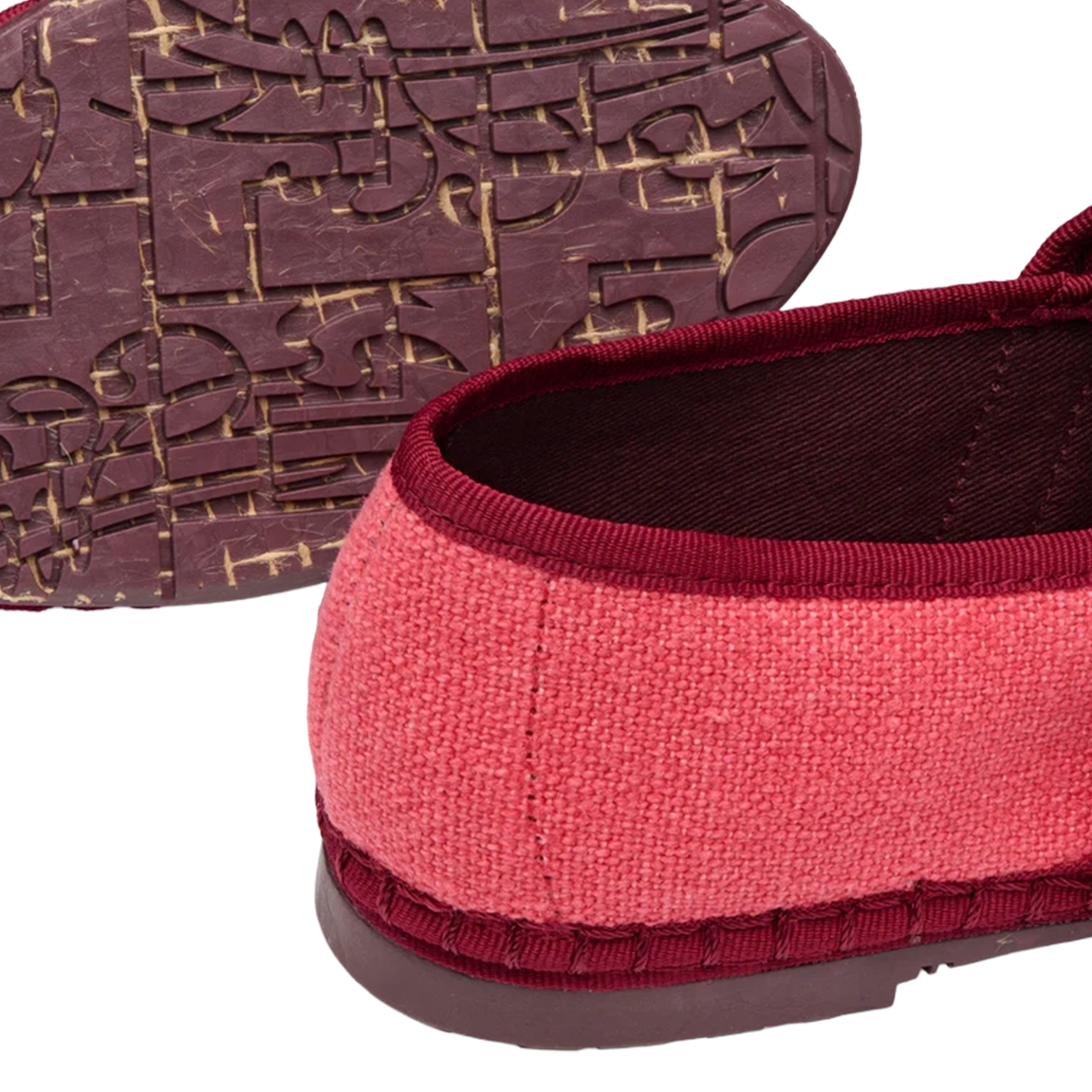 Cotton ballerina flats FLABELUS Red