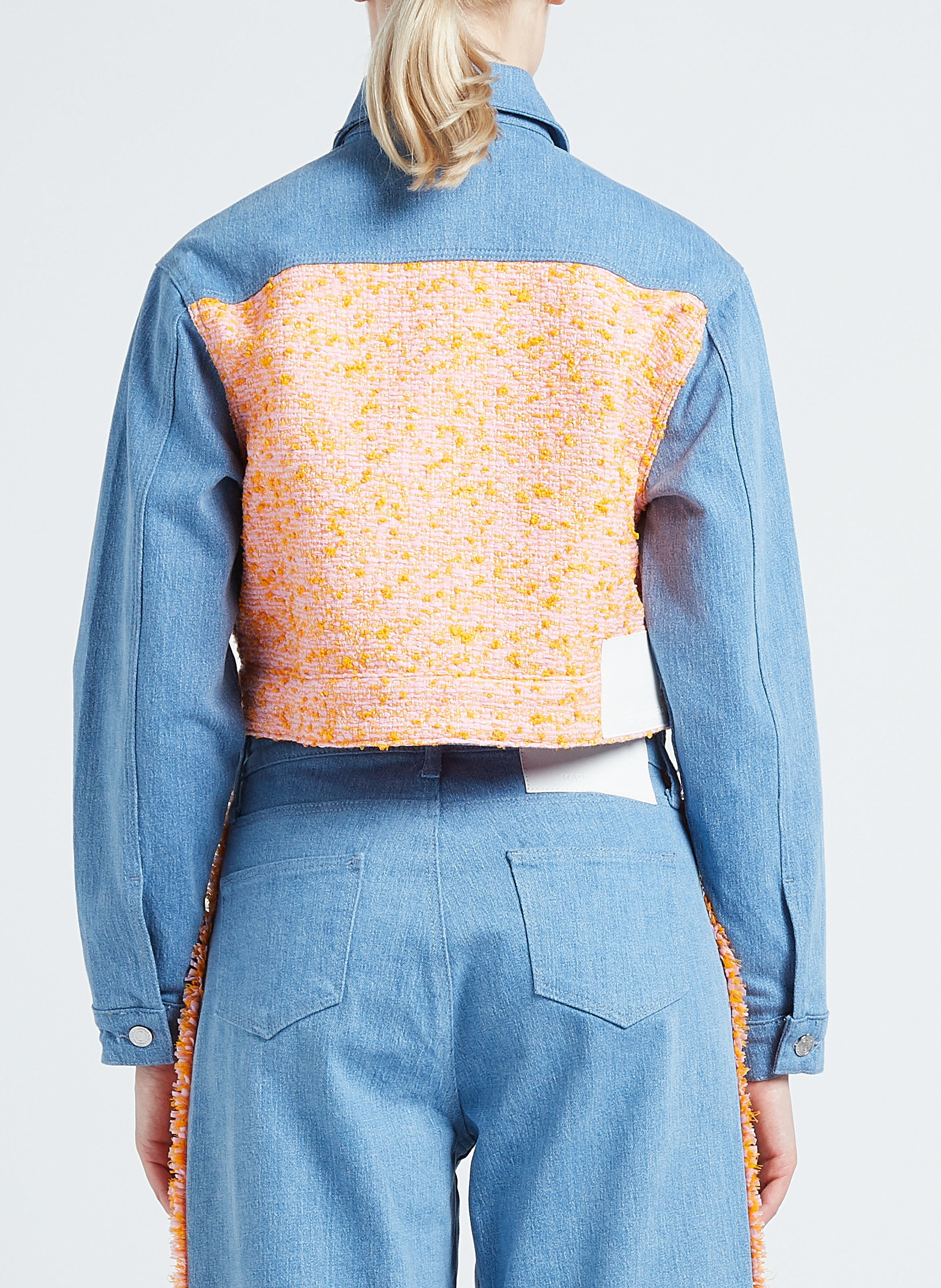 Spijkerjasje van bouclé KARL LAGERFELD Blauw