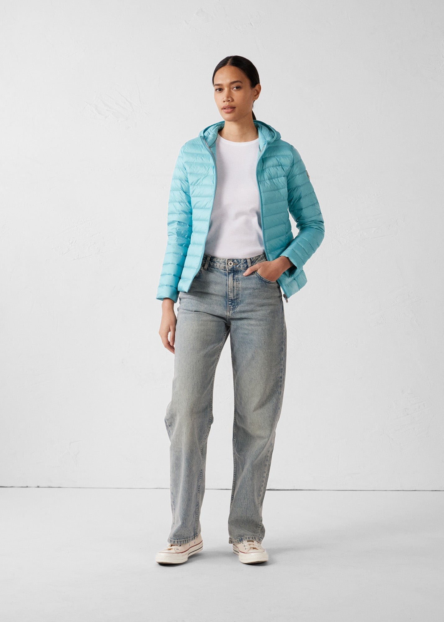 Lightweight hooded puffer jacket Cloe JOTT Blue