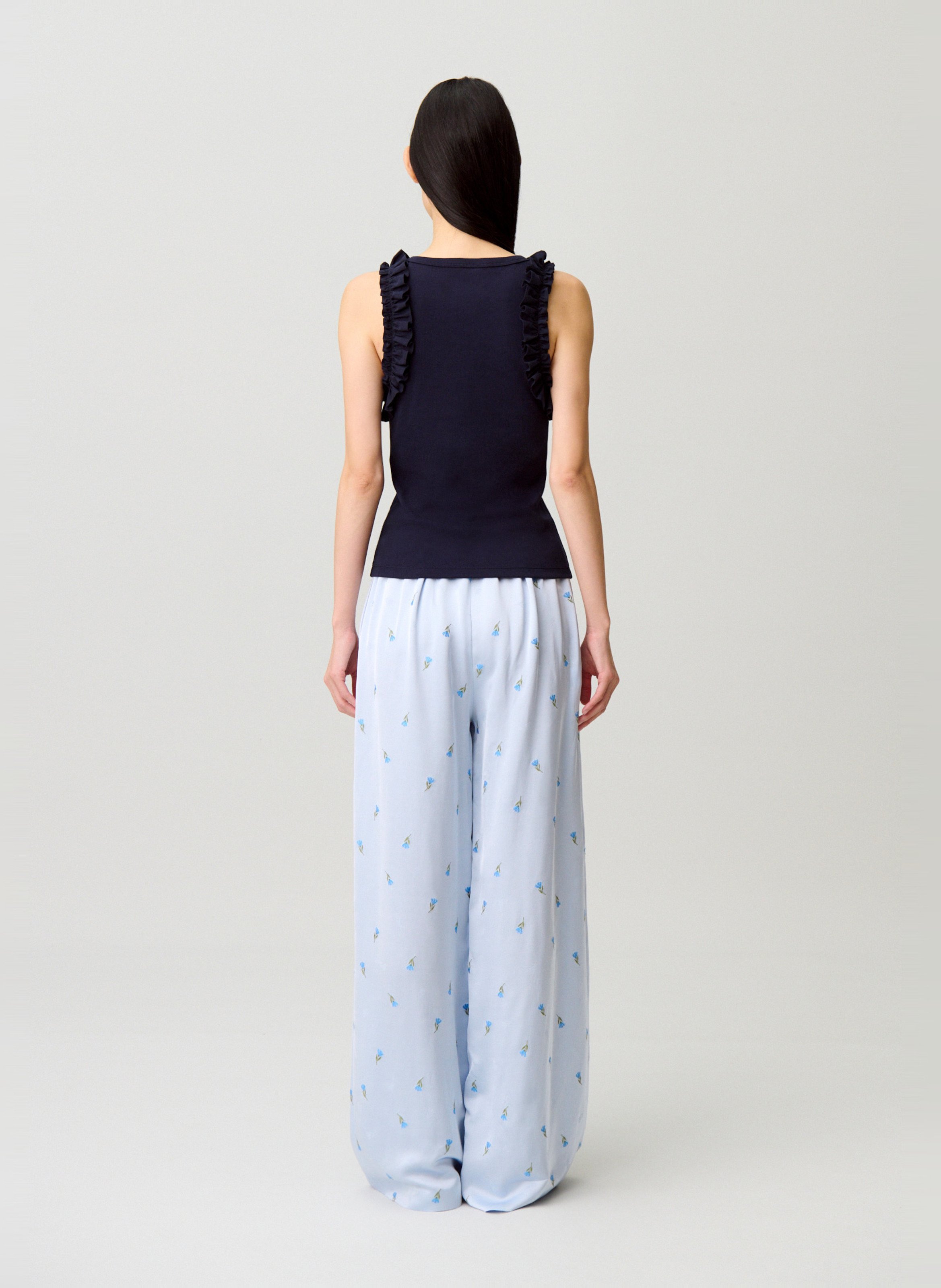 Top col rond  CLAUDIE PIERLOT Bleu