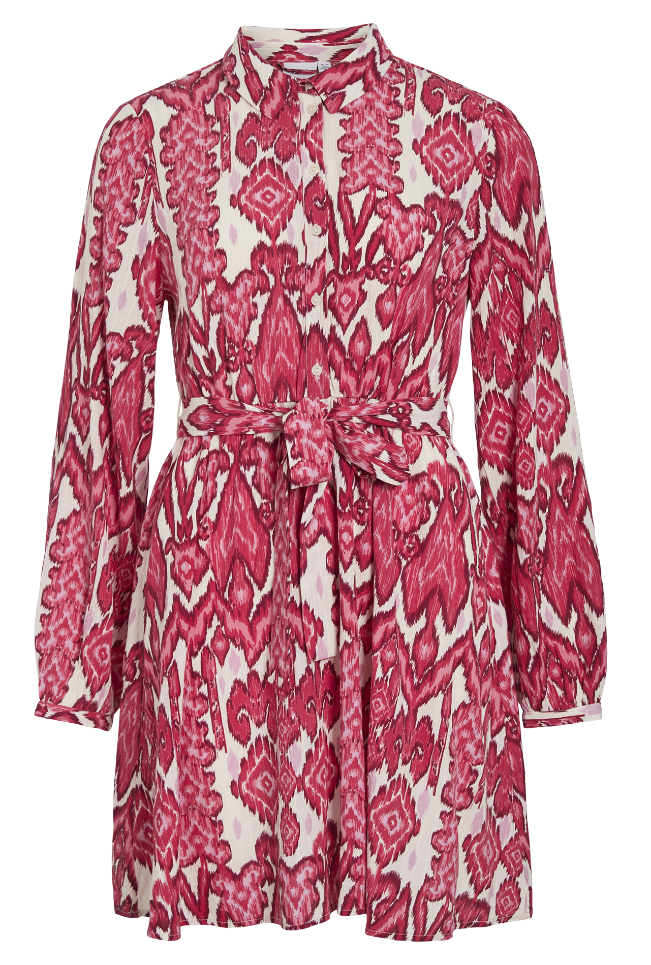 Robe courte col classique imprimé VILA Beige