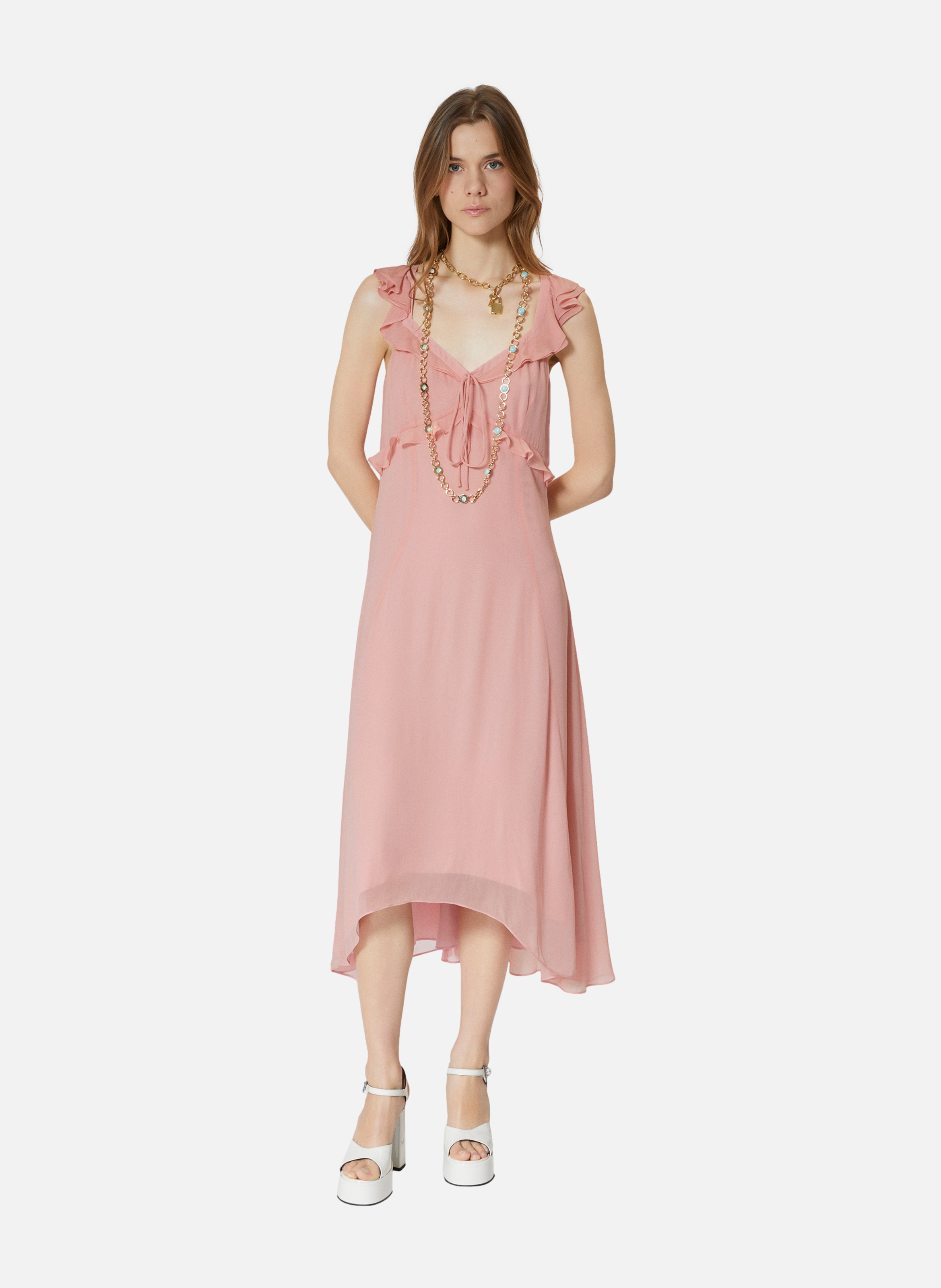 Robe longue volantée THE KOOPLES Rose