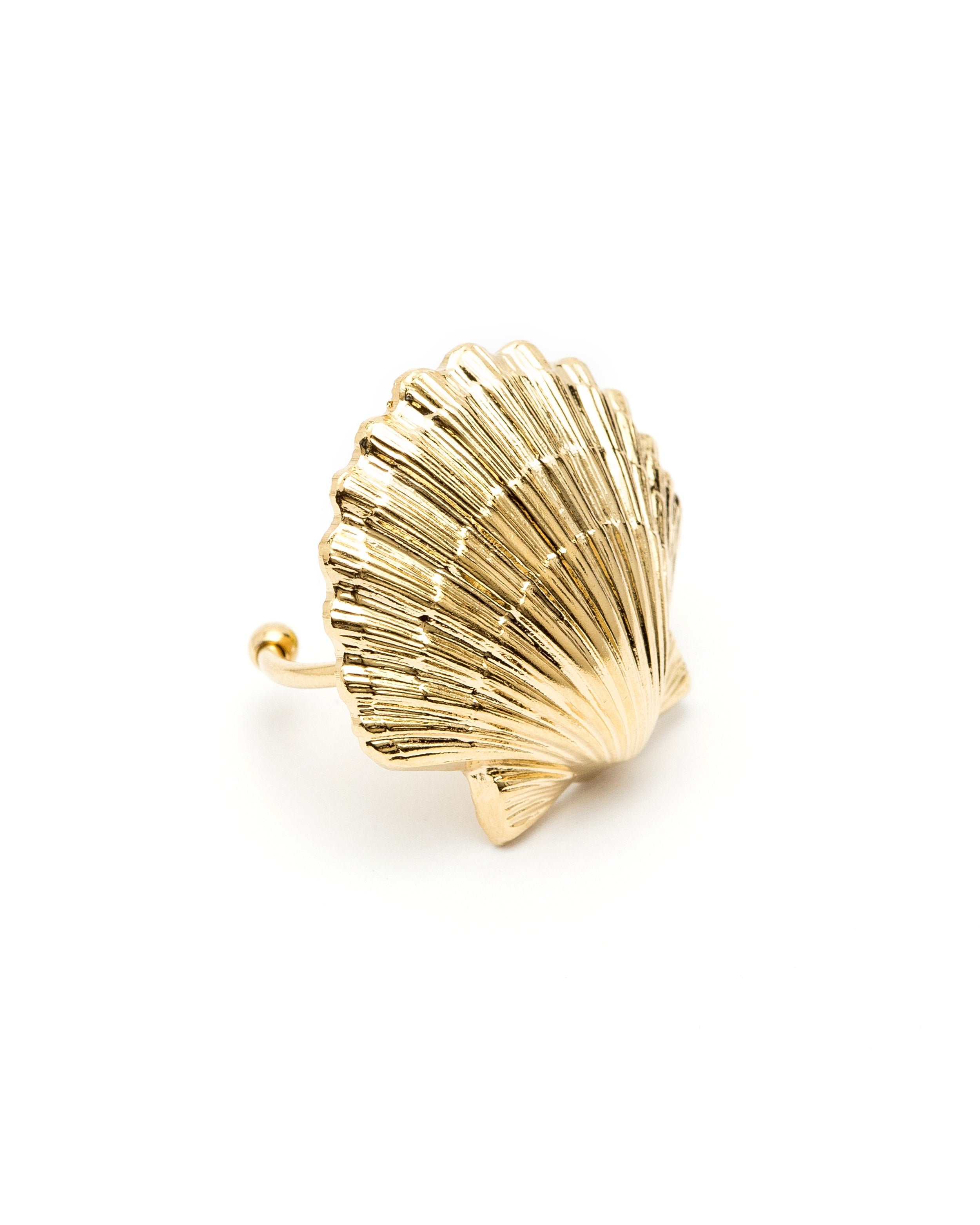 Maxi gold-plated seashell ring MONSIEUR SIMONE