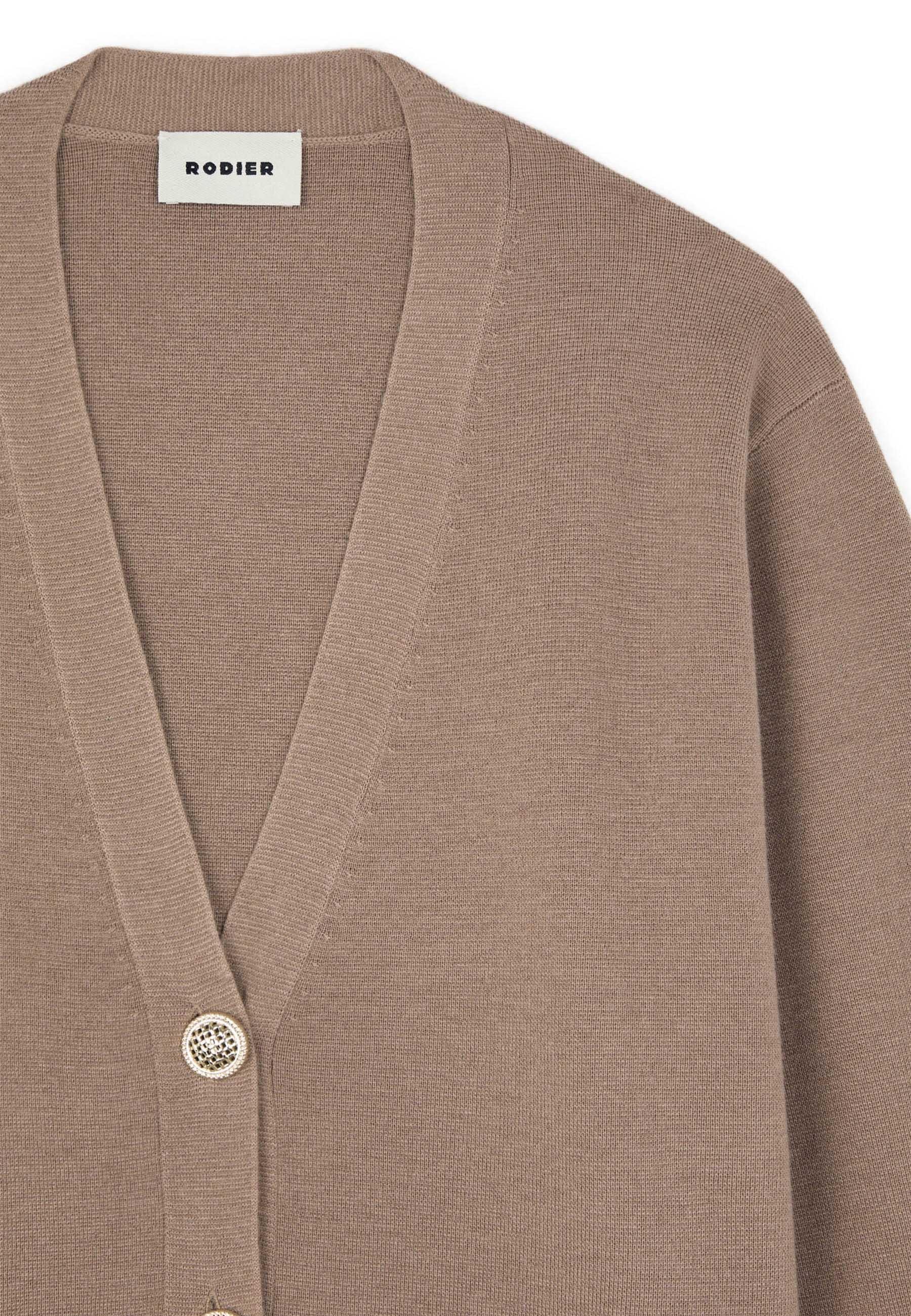 Short knitted jacket RODIER Brown