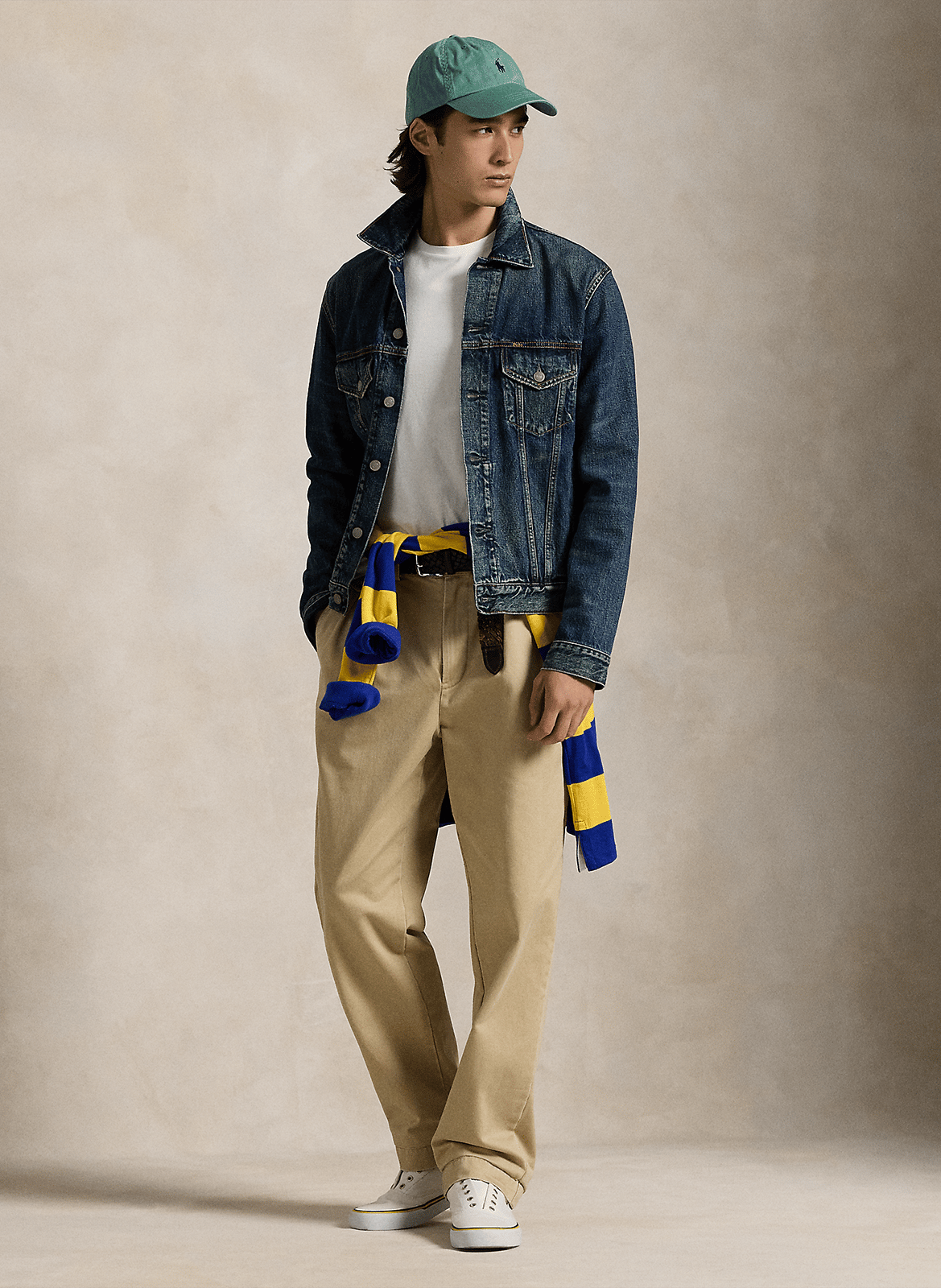 Slim-fit cotton T-shirt with round neck and Pony Player POLO RALPH LAUREN White