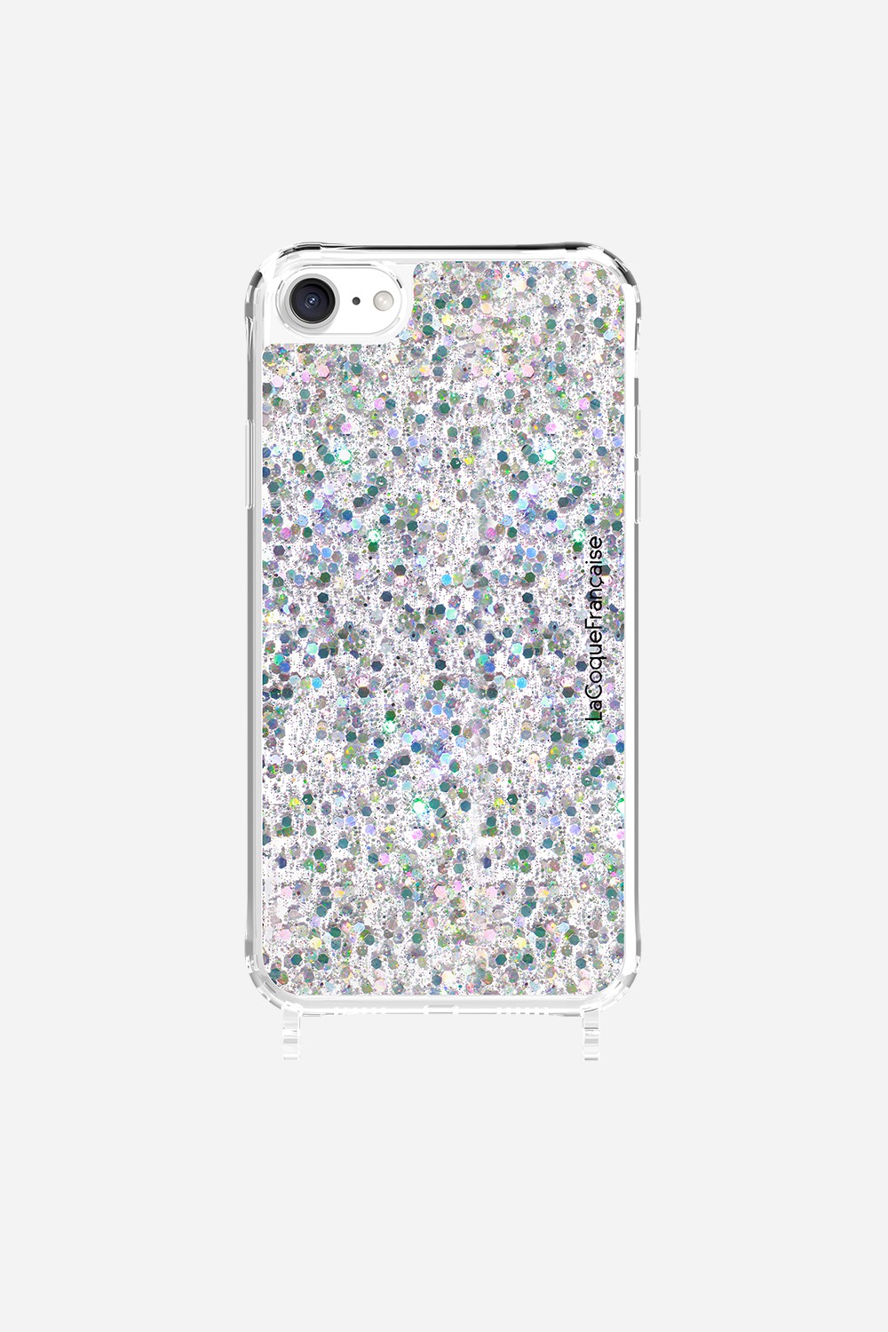 Phone case with holographic glitter rings for iphone 7 / 8 / se 2020 / se 2022 LA COQUE FRANCAISE Silver