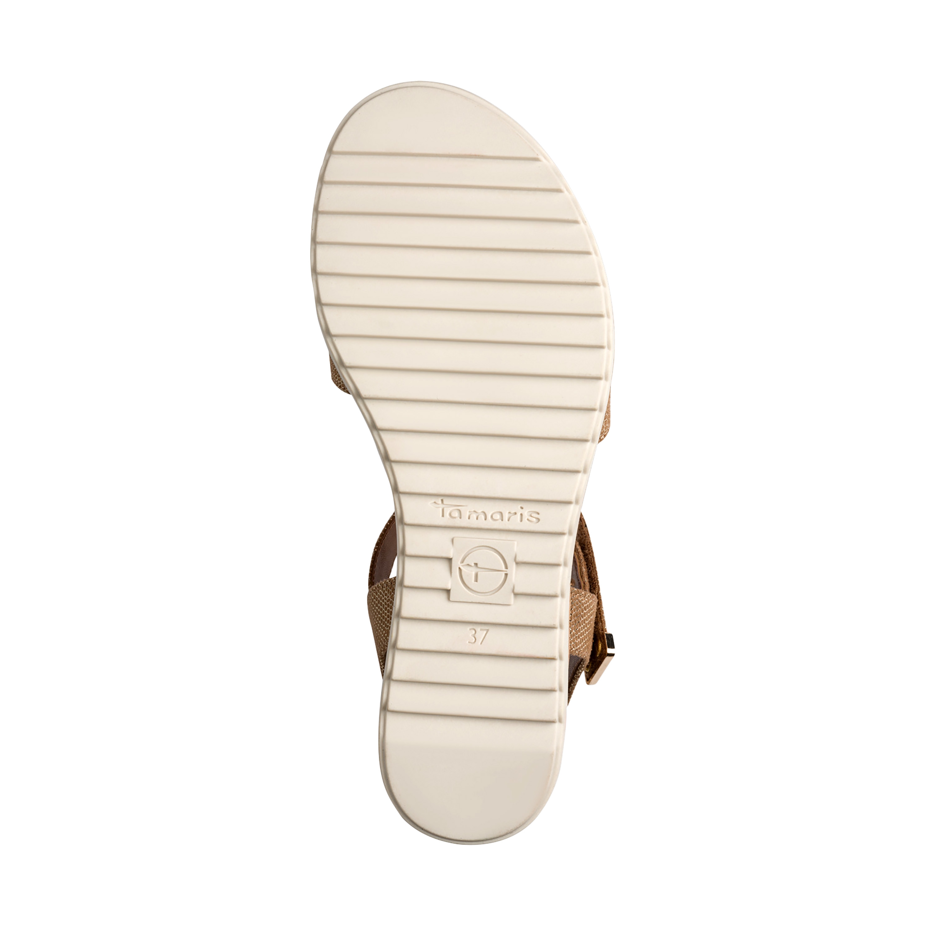 Sandales compensées à scratch TAMARIS Marron