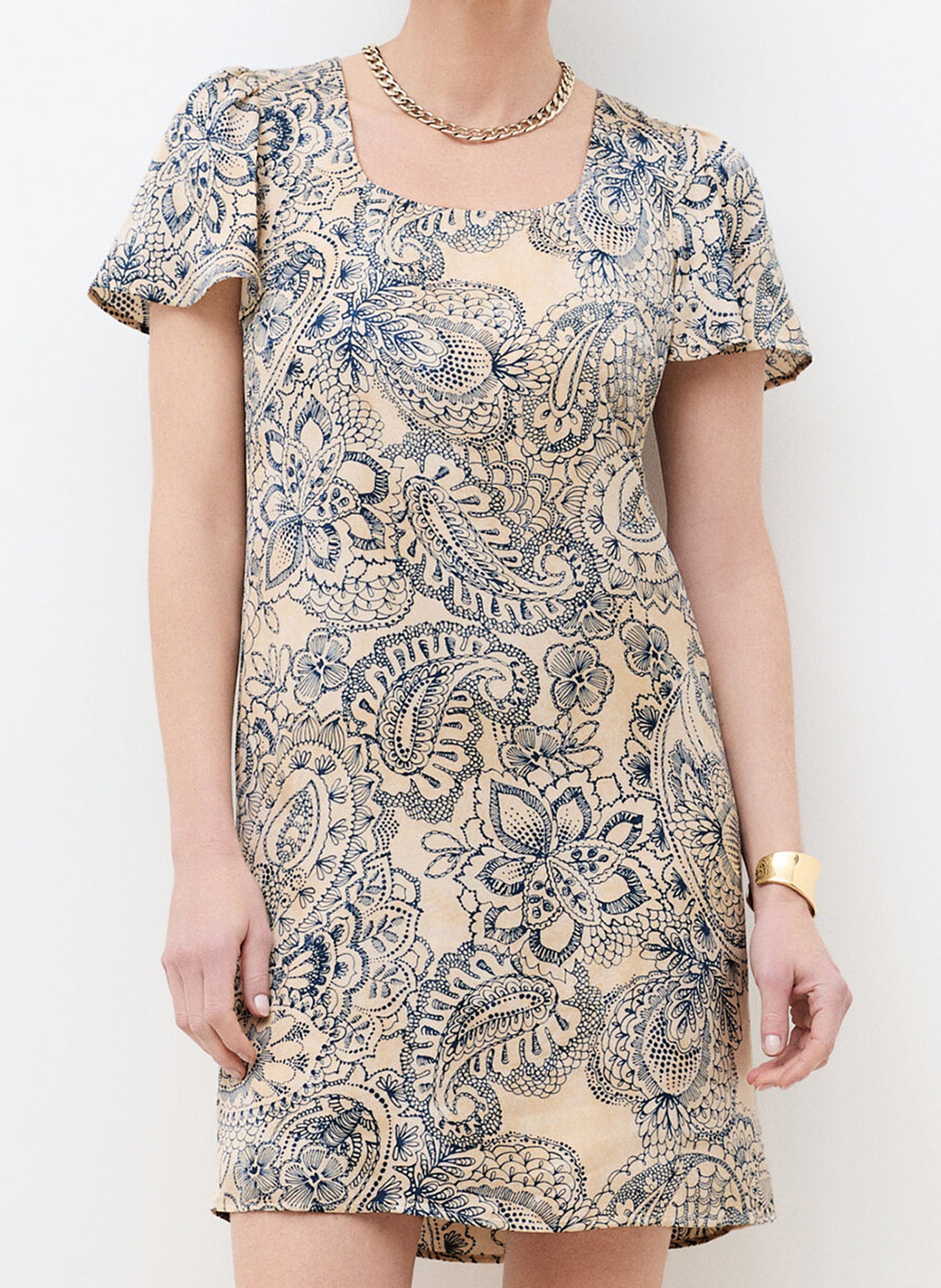 Printed dress CAROLL Beige