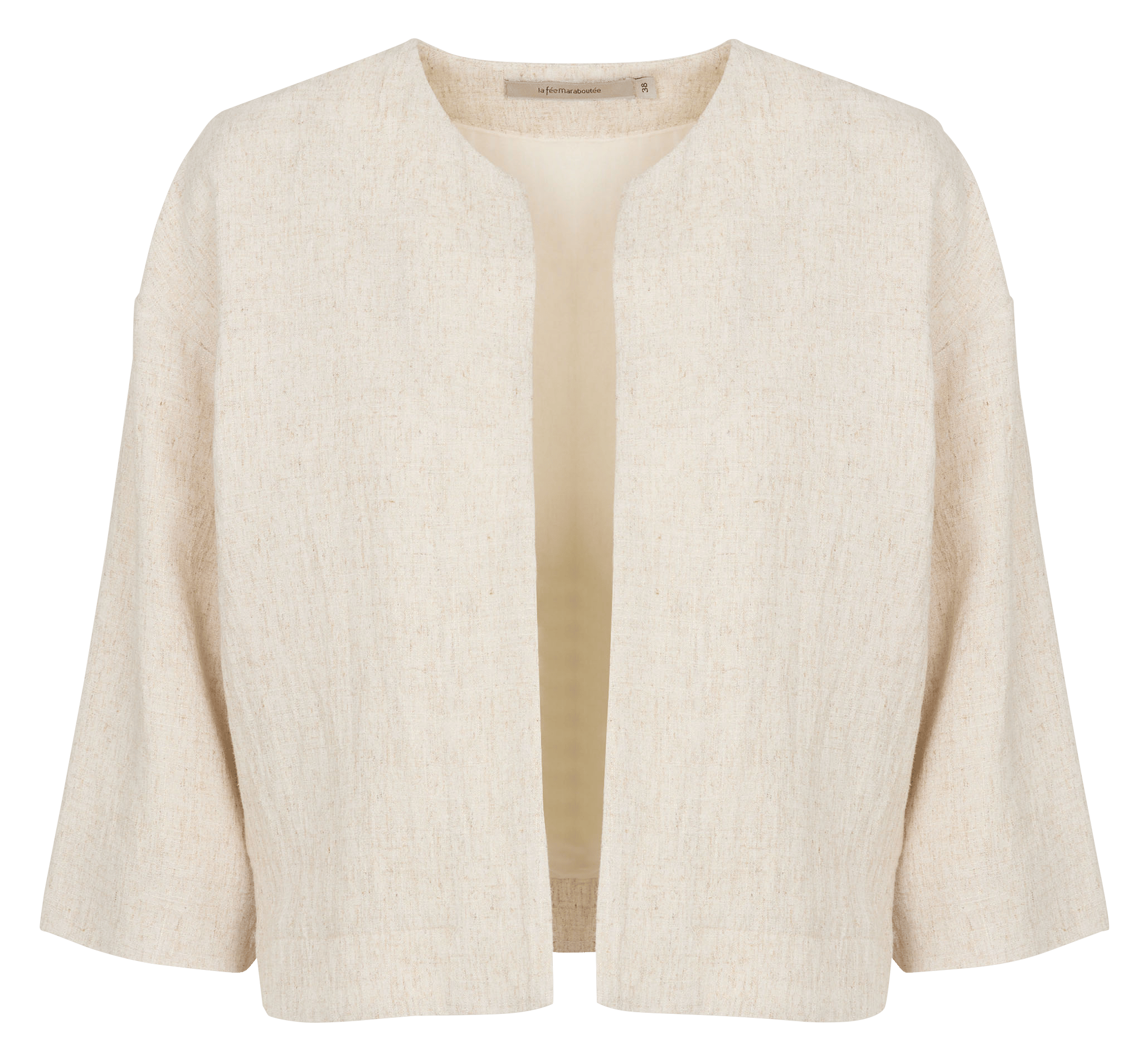Veste col rond LA FEE MARABOUTEE Beige