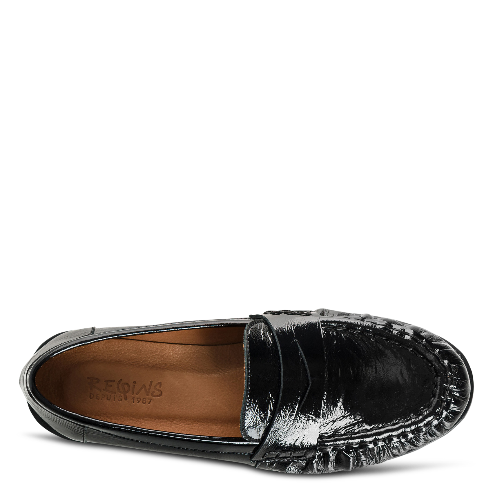 Mocassins en cuir REQINS Noir