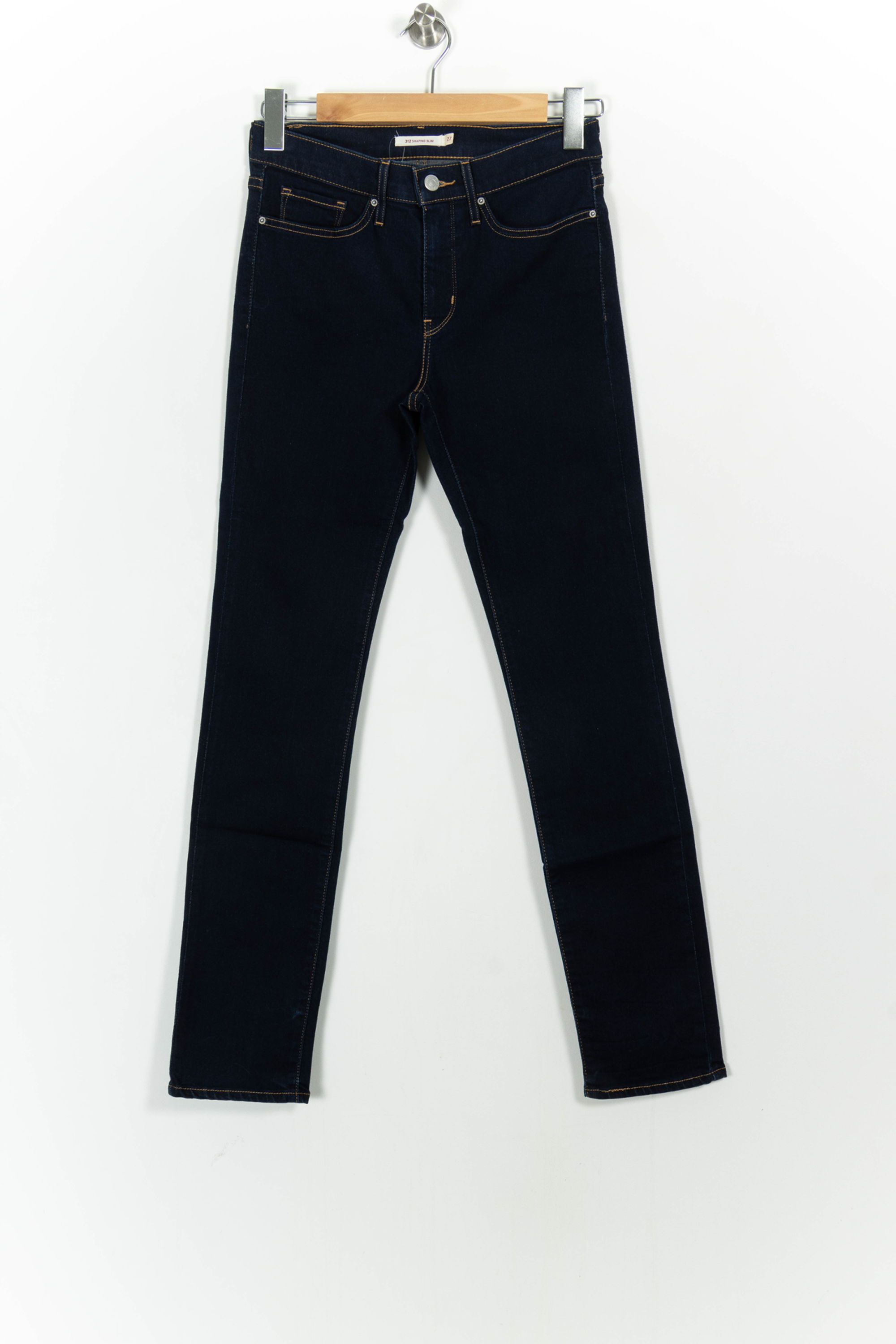 Cropped slim jeans with studs LEVI'S - Seconde main Blue