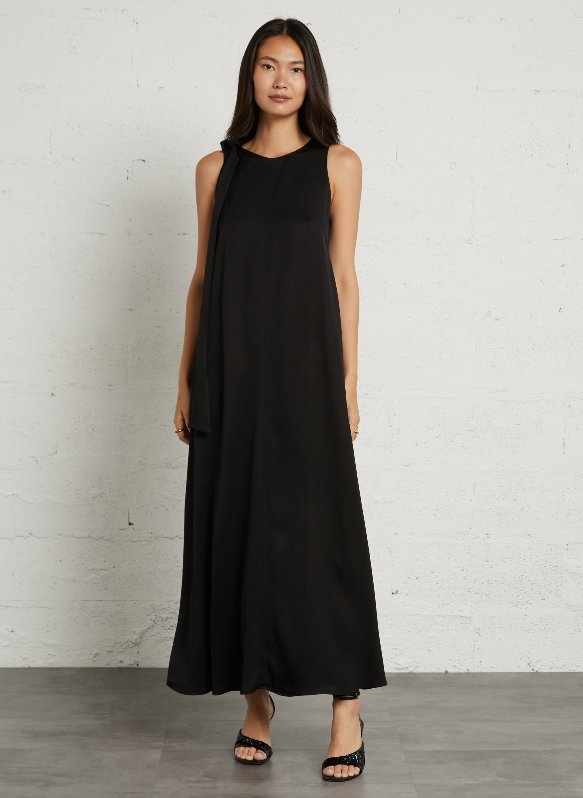 Robe longue col rond  SUD EXPRESS Noir