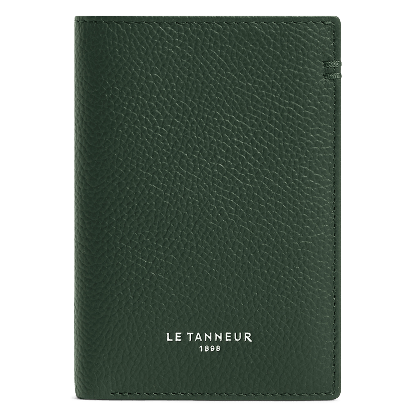 Calfskin leather credit-card holder LE TANNEUR Green