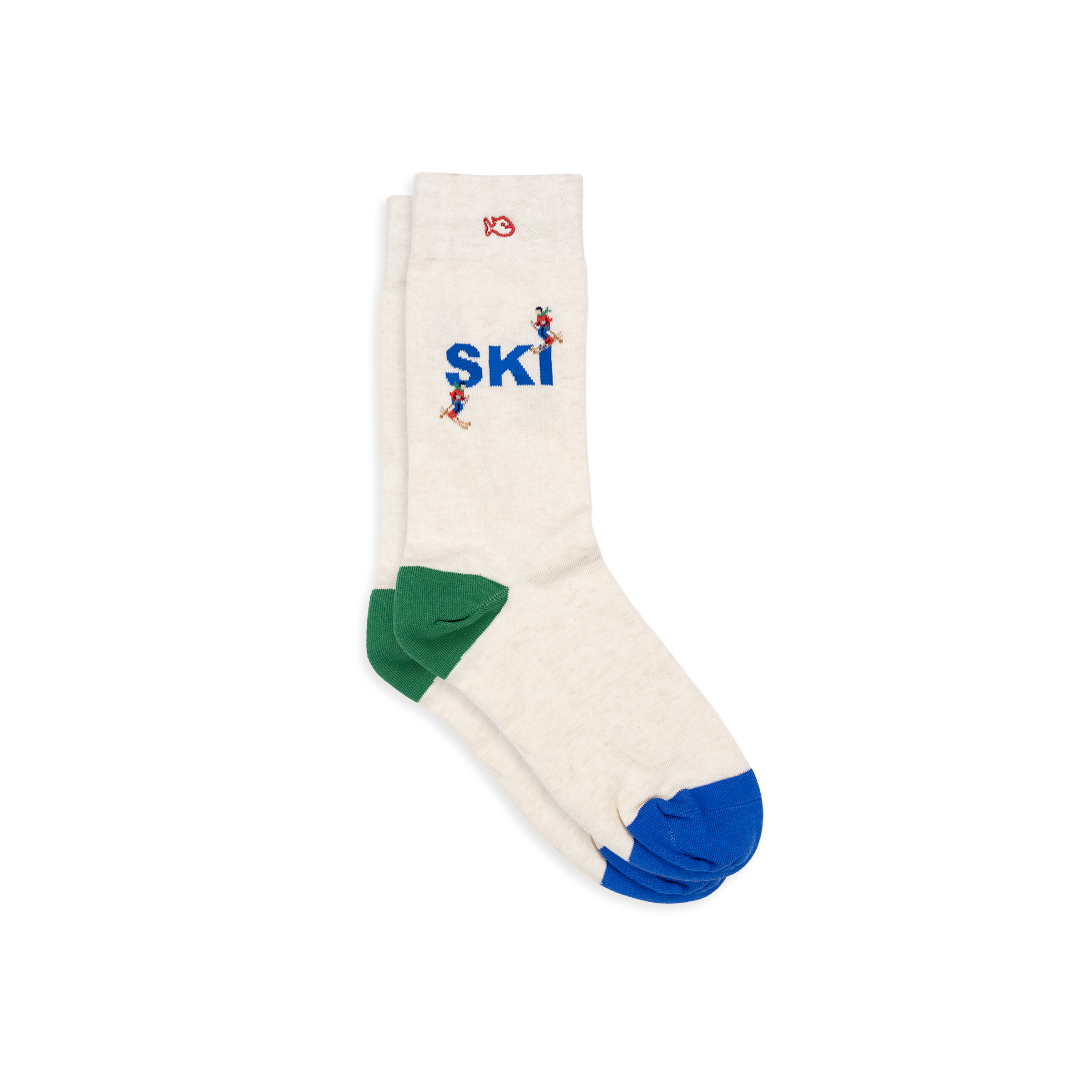 Combed Cotton Socks with Patterns BILLYBELT Beige