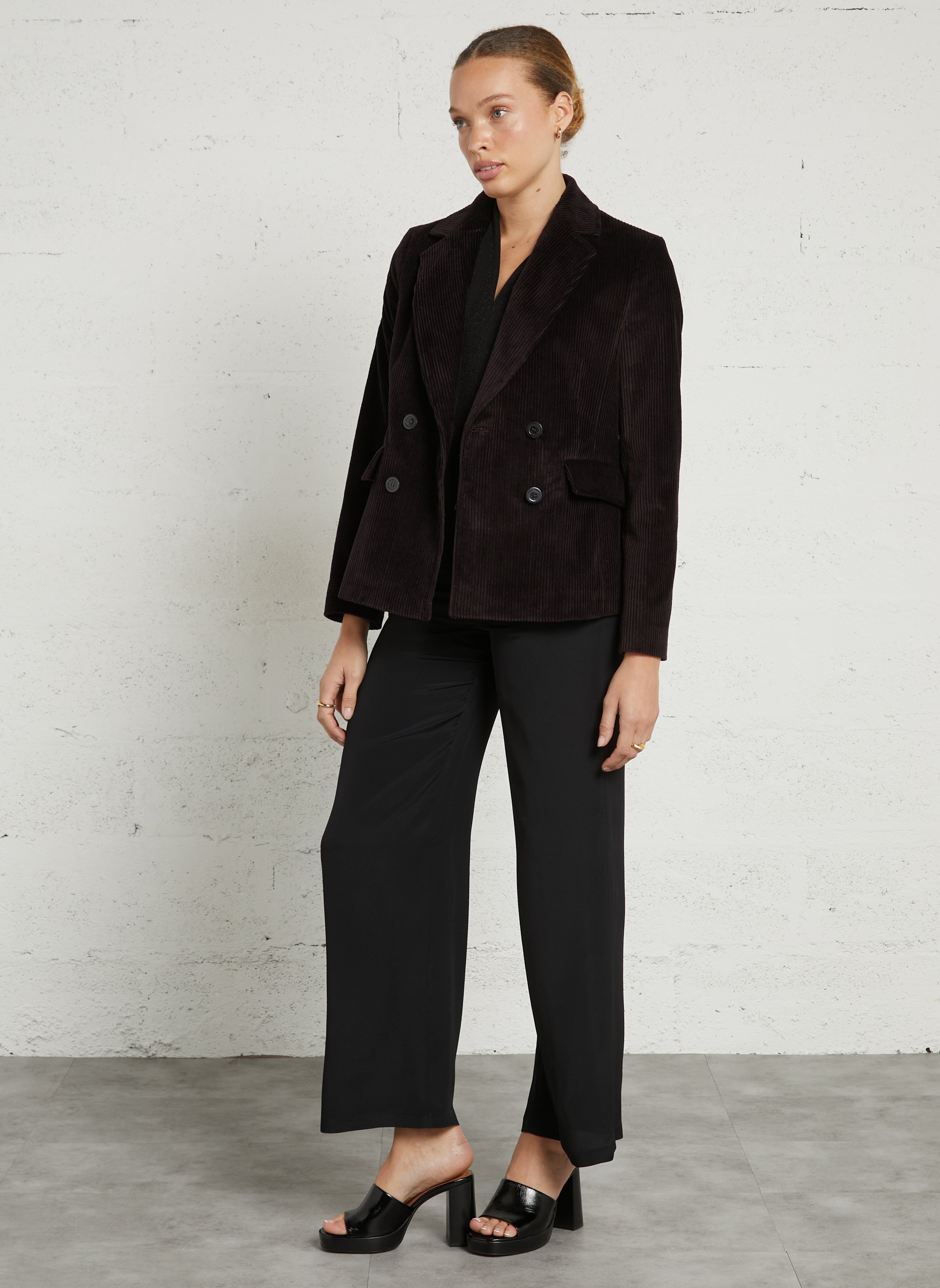 Top ample brillant MOMONI Black
