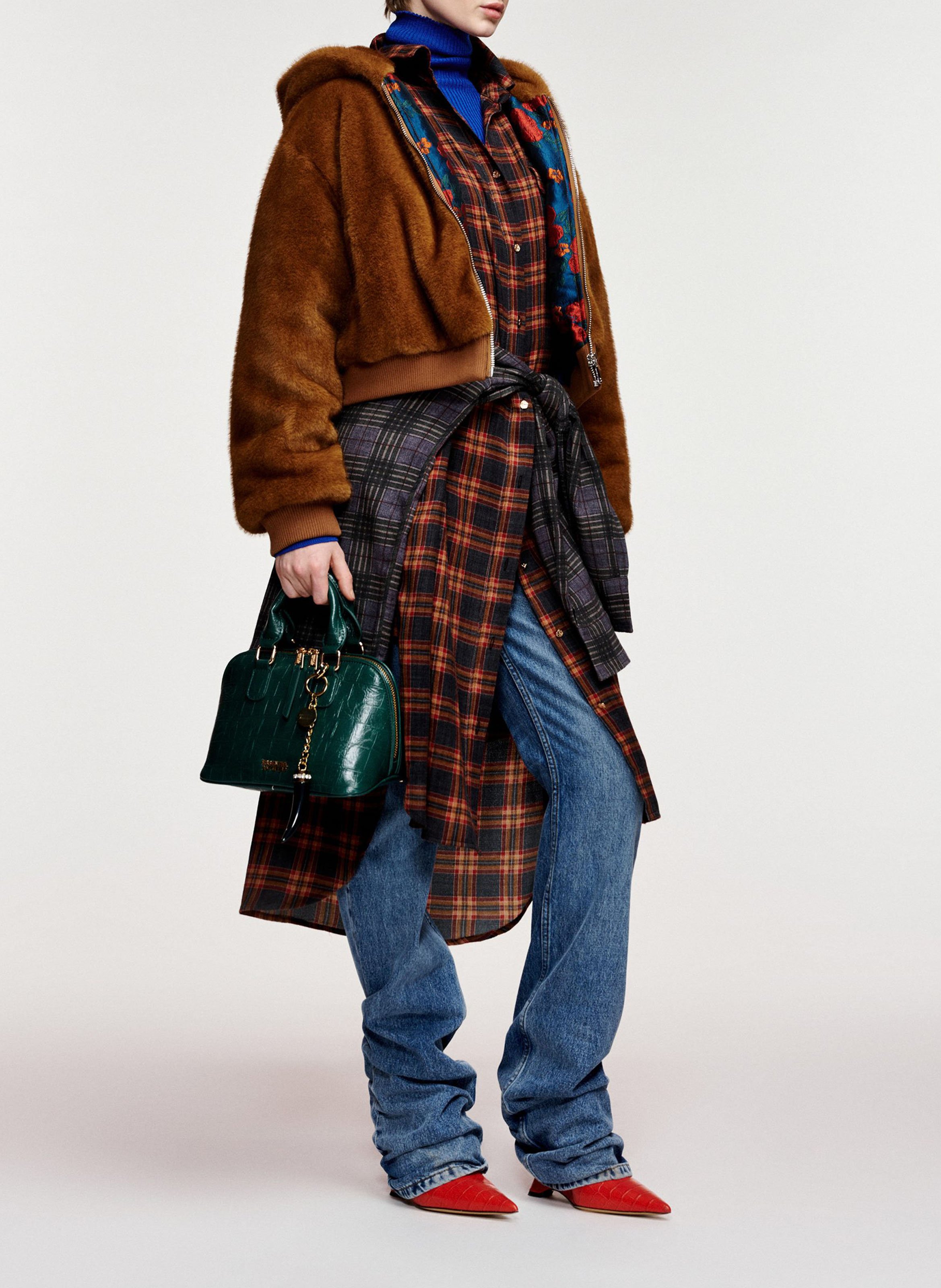Veste à capuche oversize réversible ESSENTIEL ANTWERP Marron