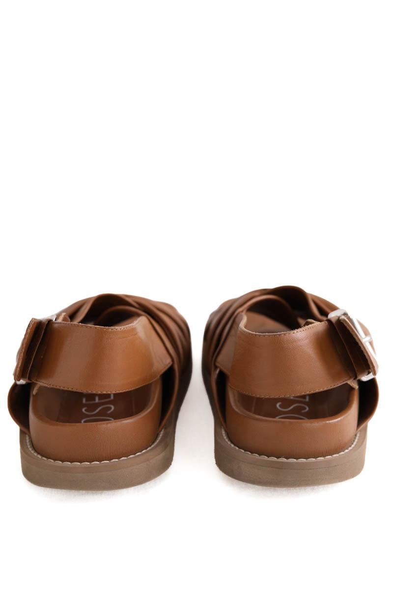 Faux leather sandals JOSEPH - Seconde Main Brown