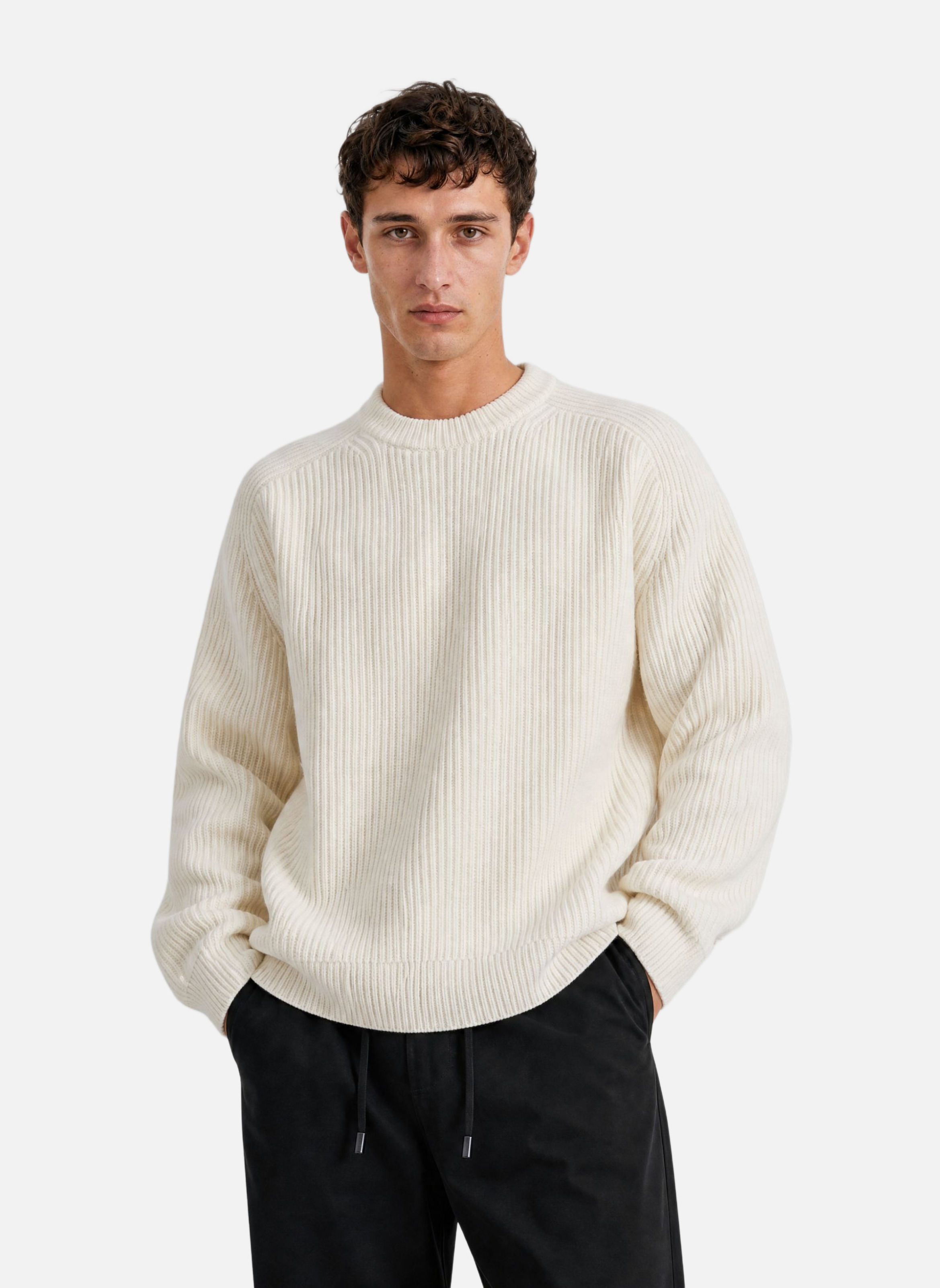 Round-neck wool sweater THE KOOPLES Beige