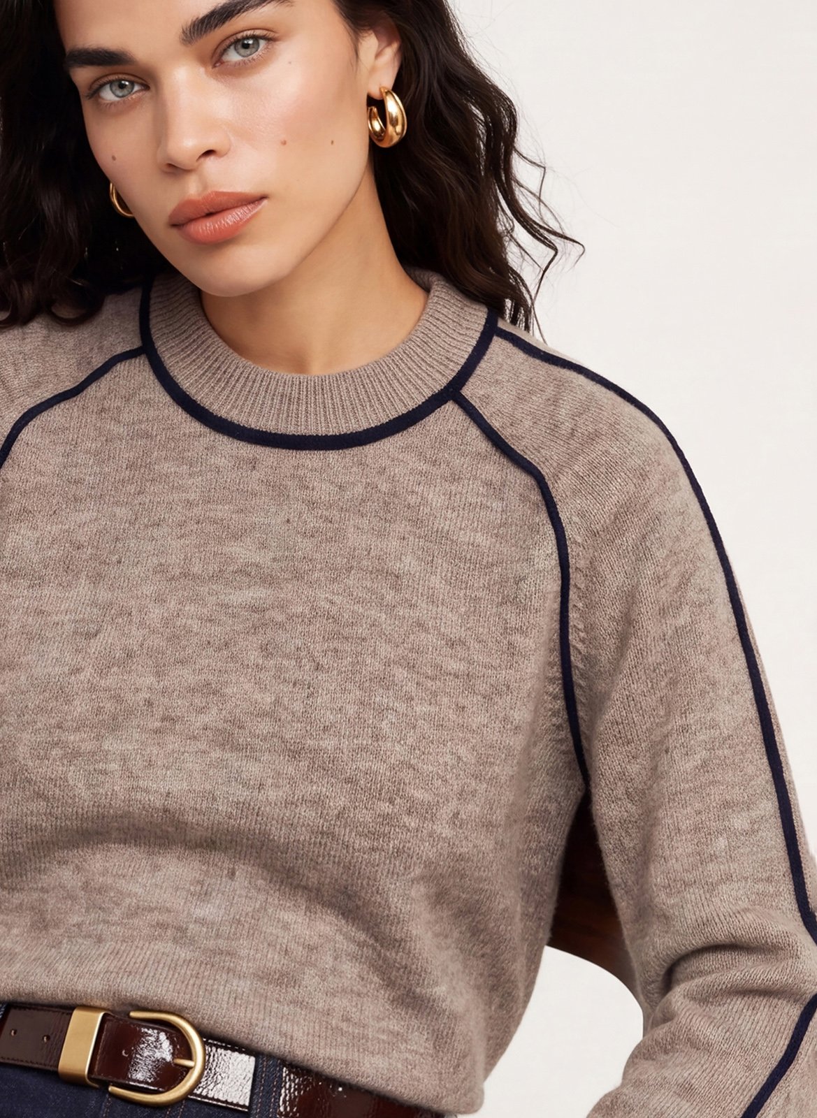 Gerade geschnittener Wollmix-Pullover | Beige KOOKAI Damen
