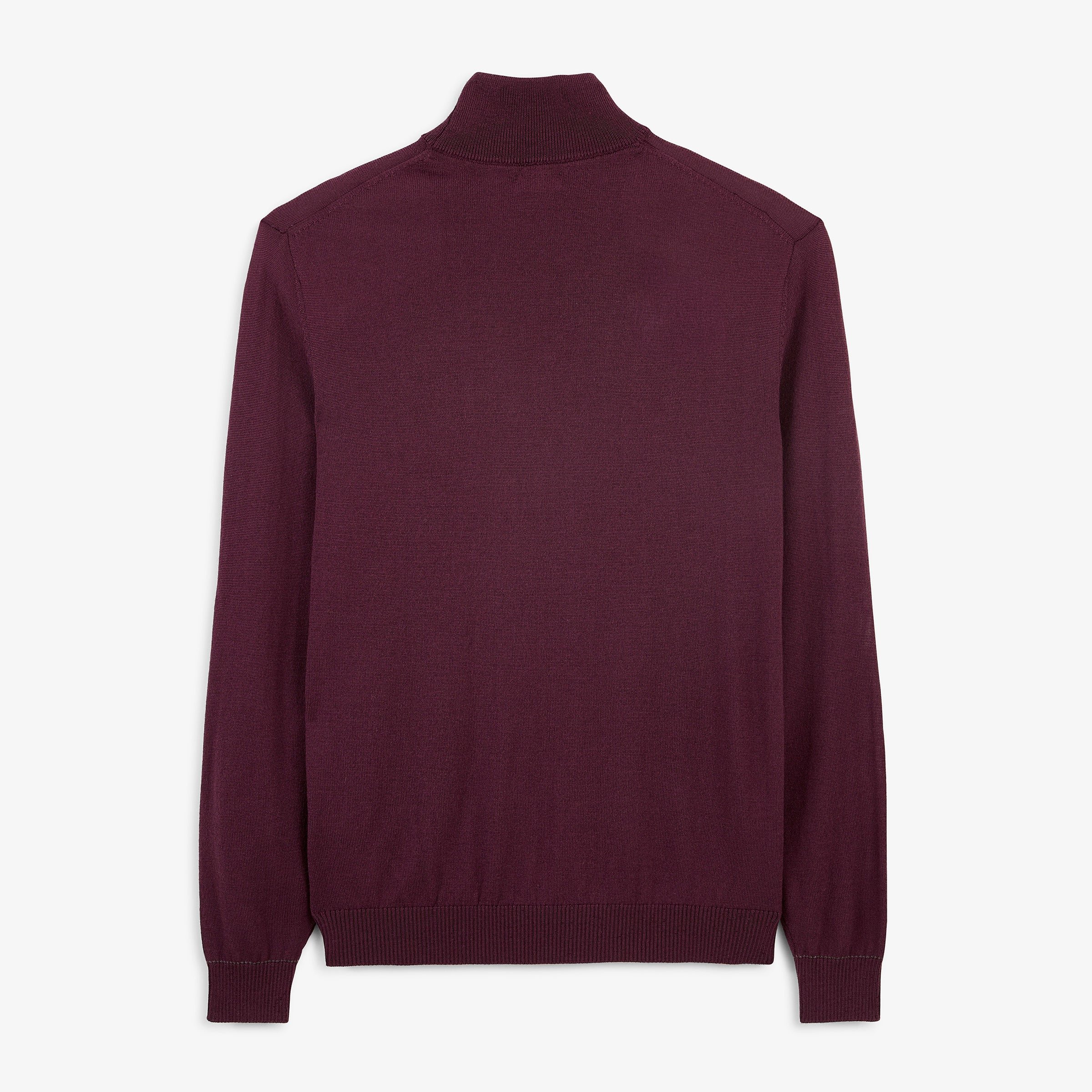 MASSIA essential high-neck pullover in wine red SERGE BLANCO Red