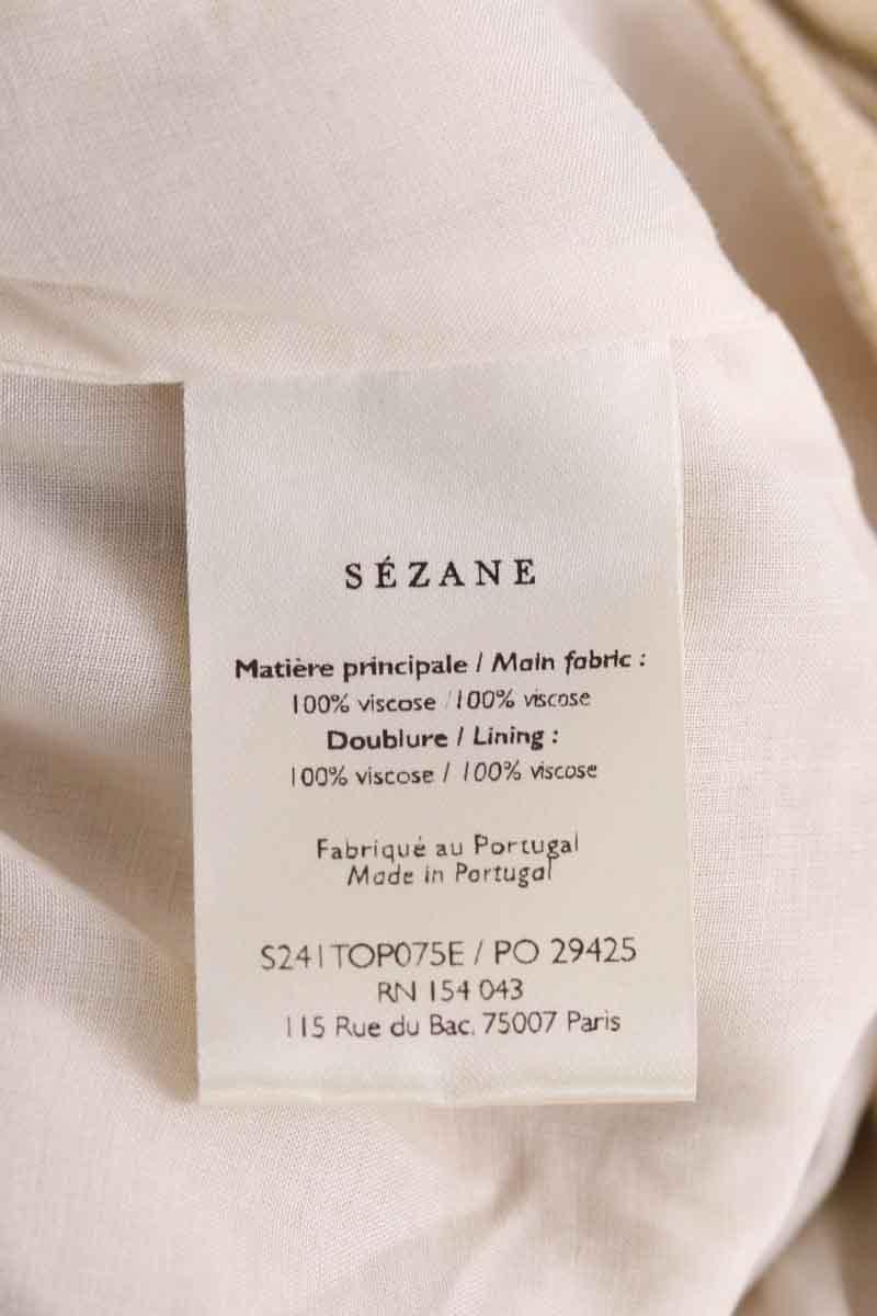 Azawood sleeveless top SEZANE - Seconde main Beige