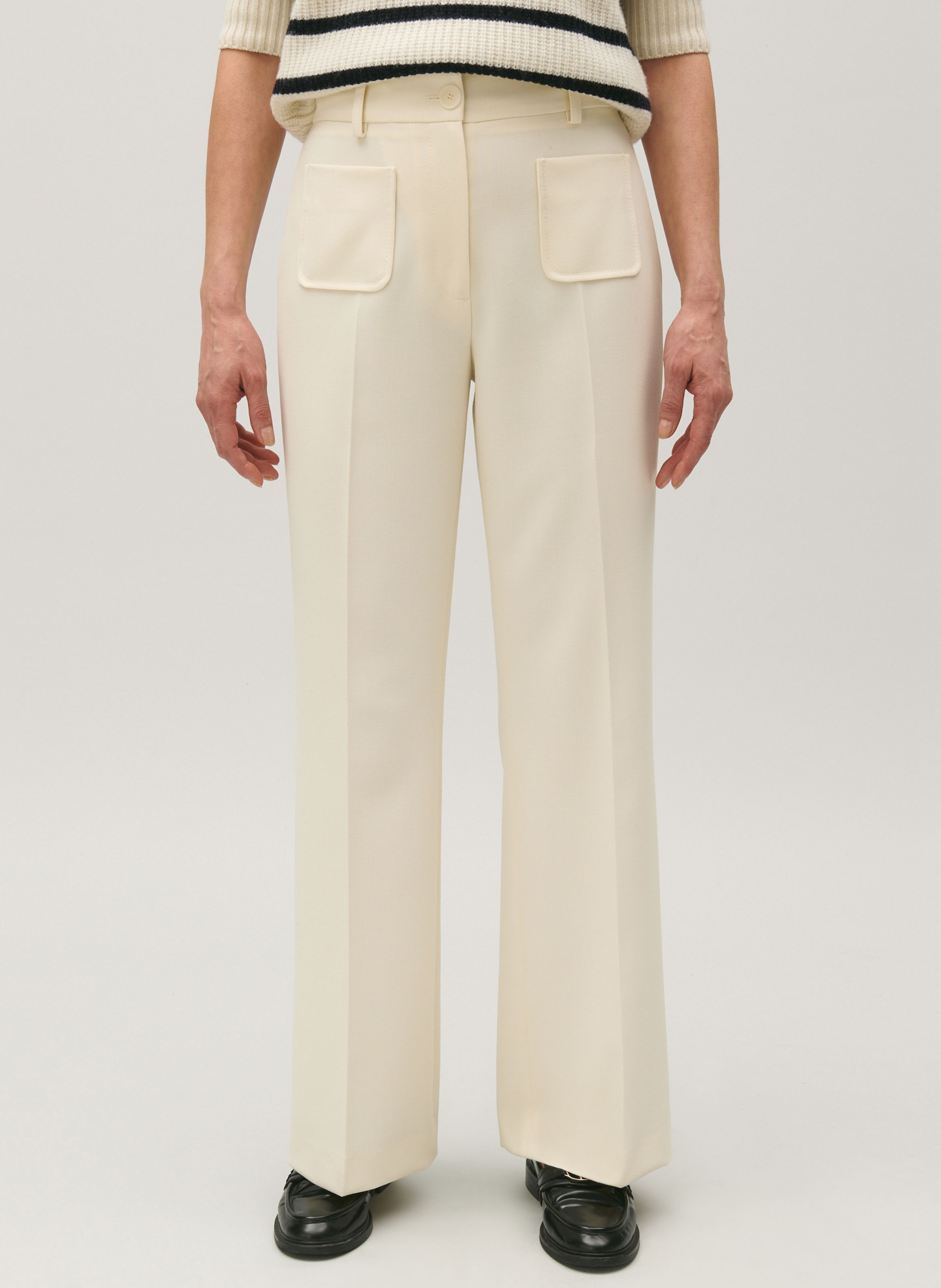 Pantalon droit Beige